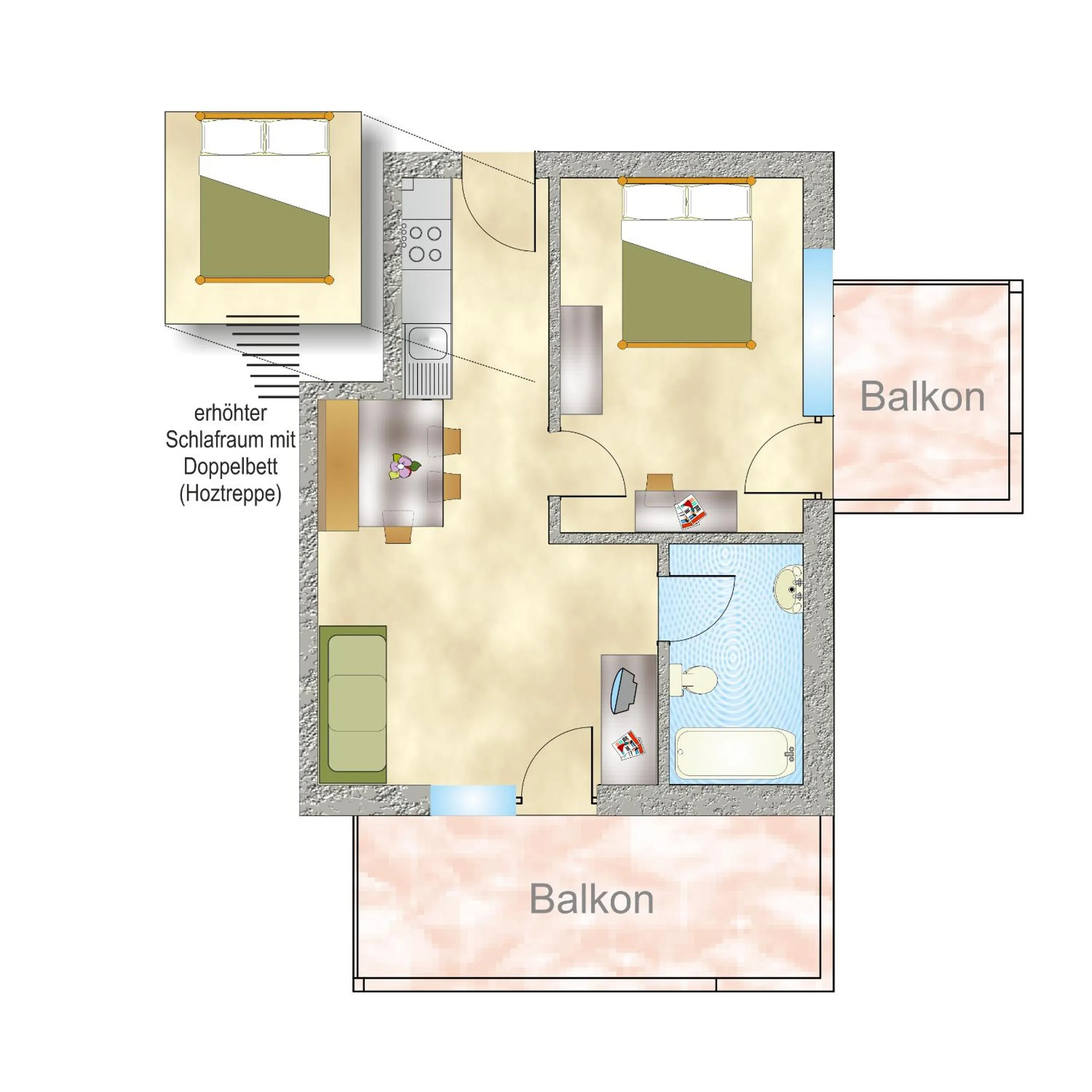Floor plan in Mountain Living Apartments