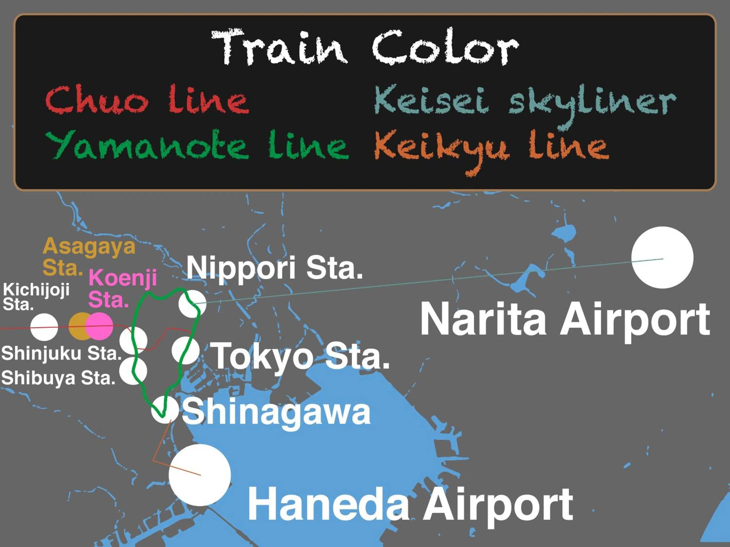 Location in TOP EDGE HOSTEL Koenji