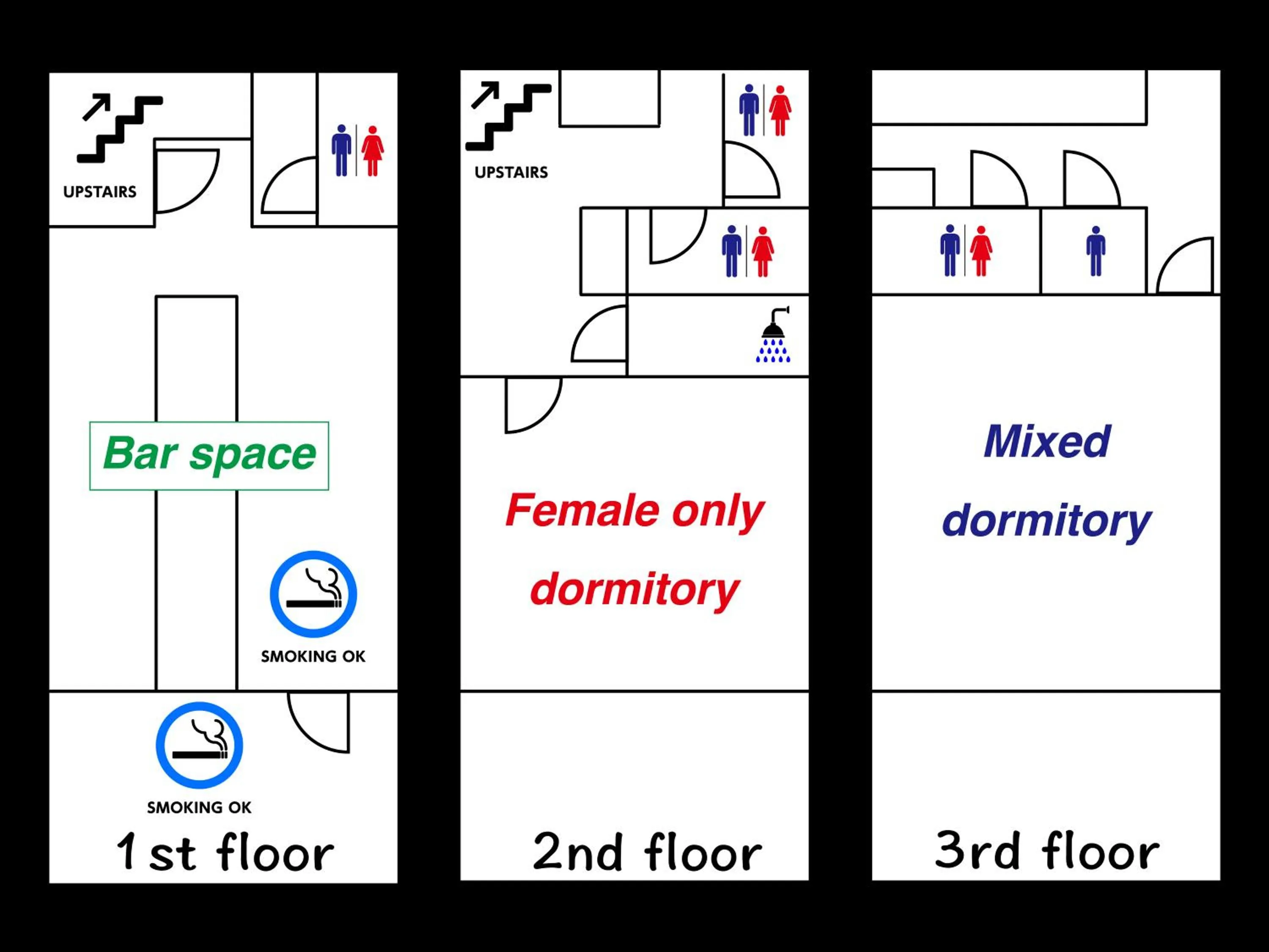 Floor plan in TOP EDGE HOSTEL Koenji