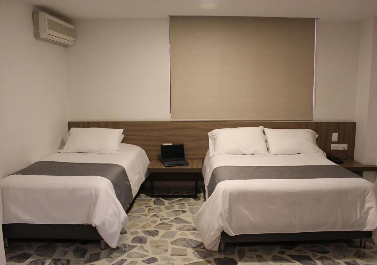 air conditioner, Bed in Hotel D' Leon