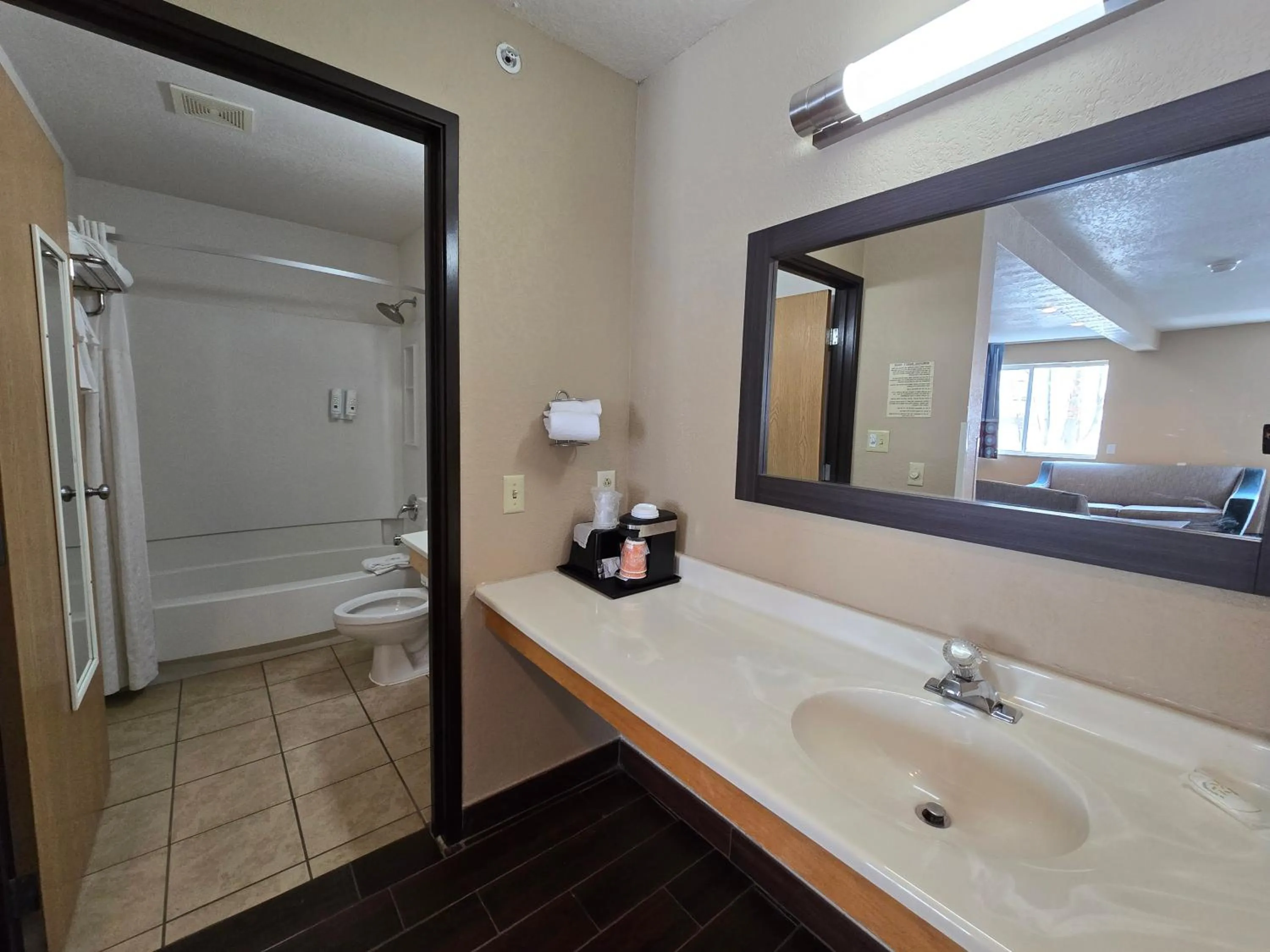 Bathroom in Super 8 by Wyndham Johnstown