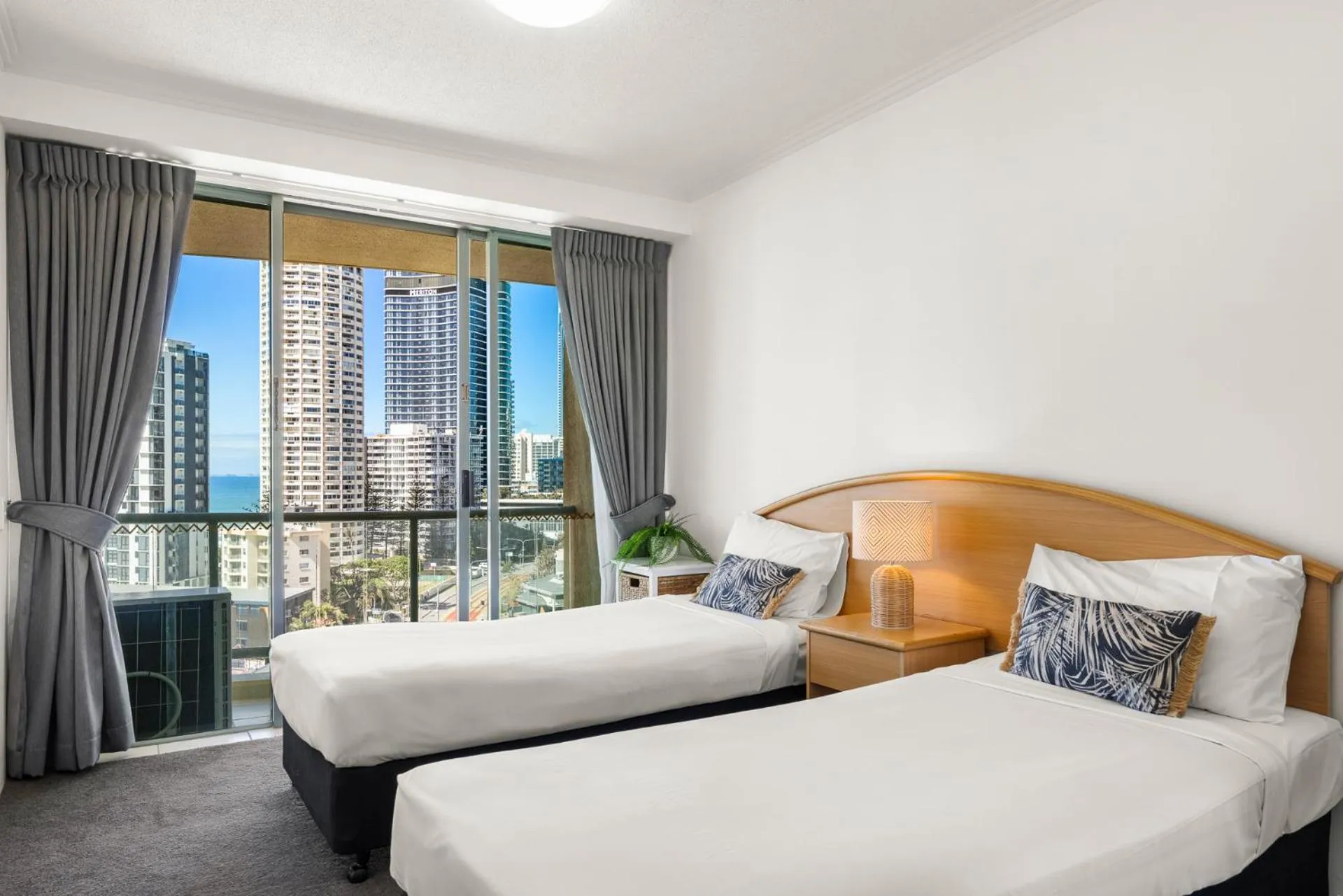 View (from property/room), Bed in Holiday Holiday Sun City Apartments