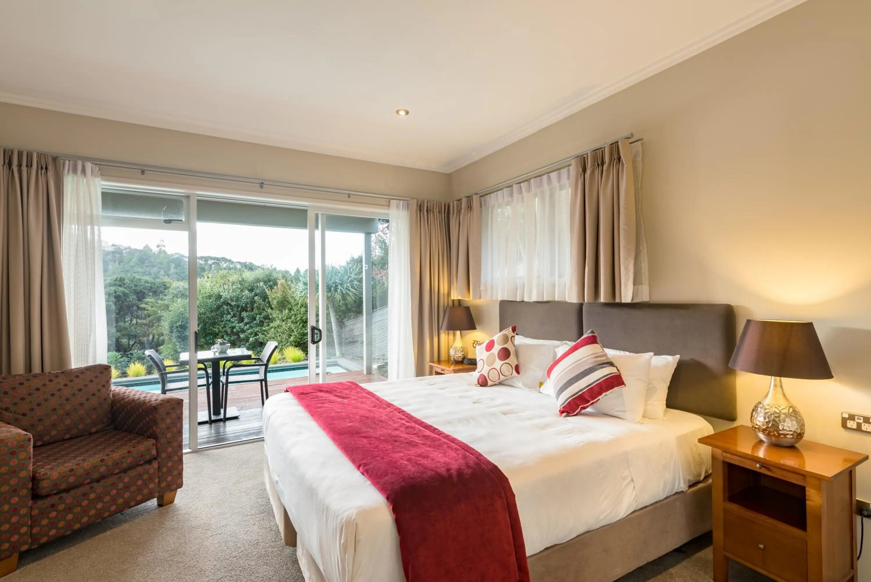 Bed in Decks of Paihia