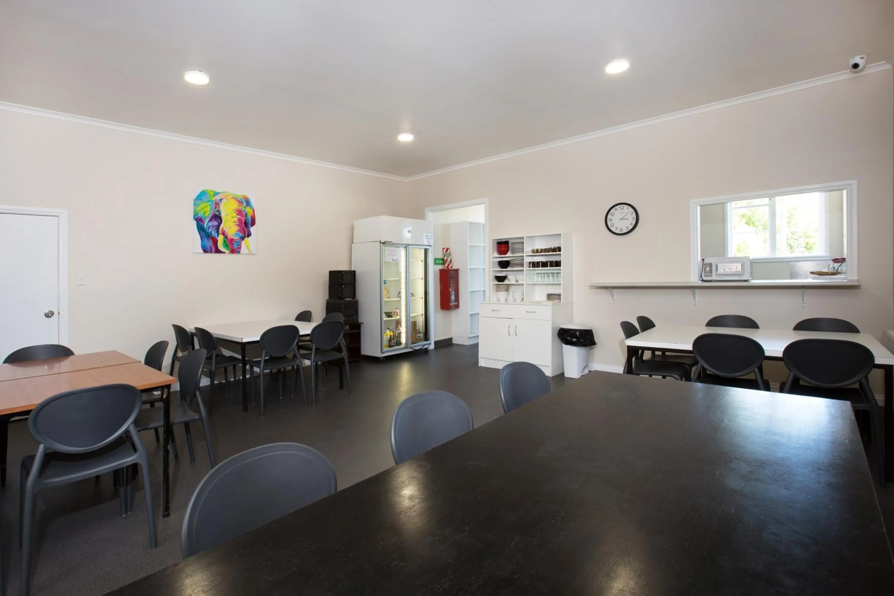 Seating area in LKNZ Lodge & Cafe