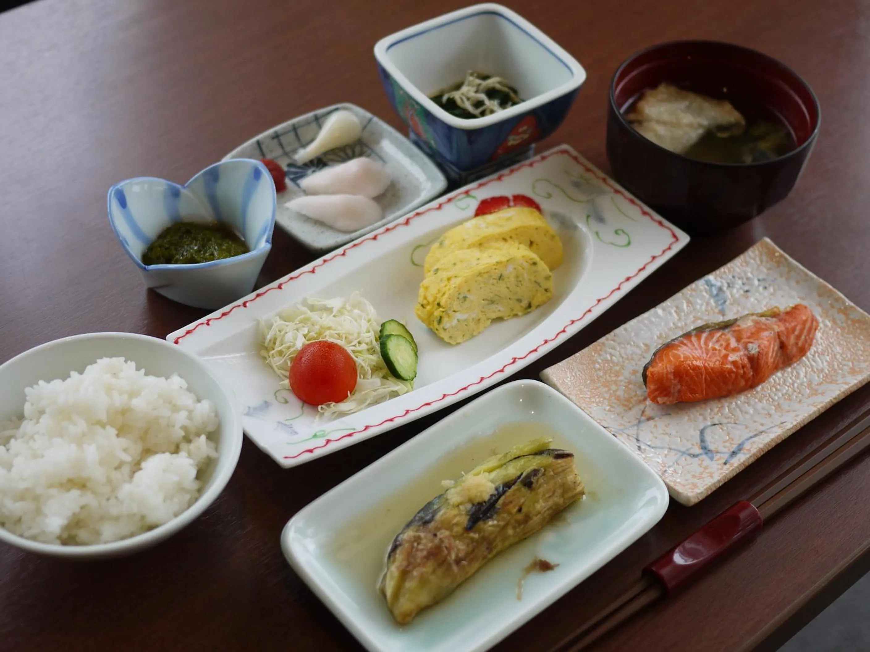 Asian breakfast in Hotel Bouenkaku