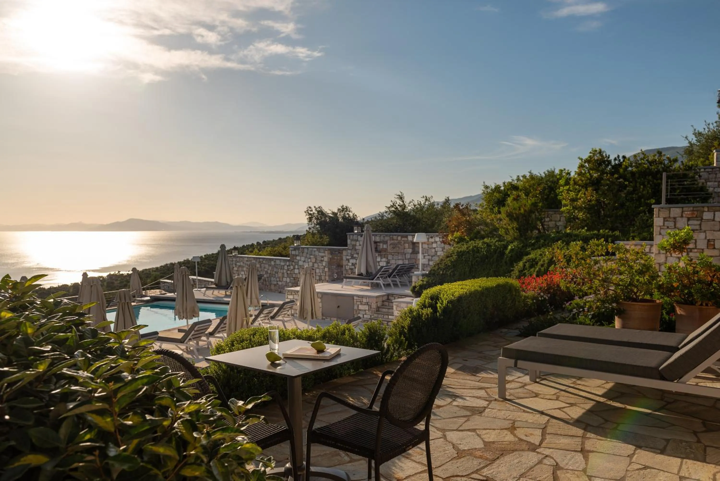 Patio in Karavia Lux Inn