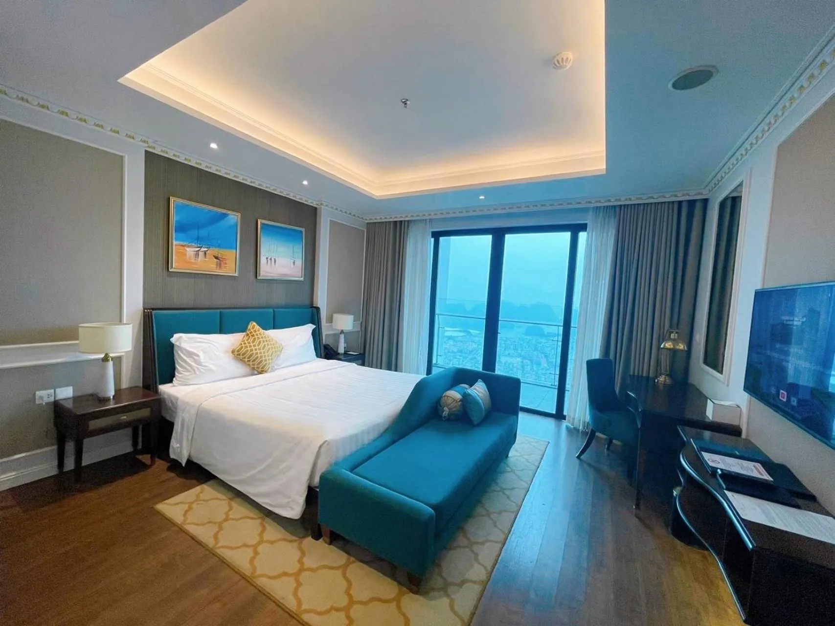 View (from property/room), Bed in FLC Halong Bay Golf Club & Luxury Resort