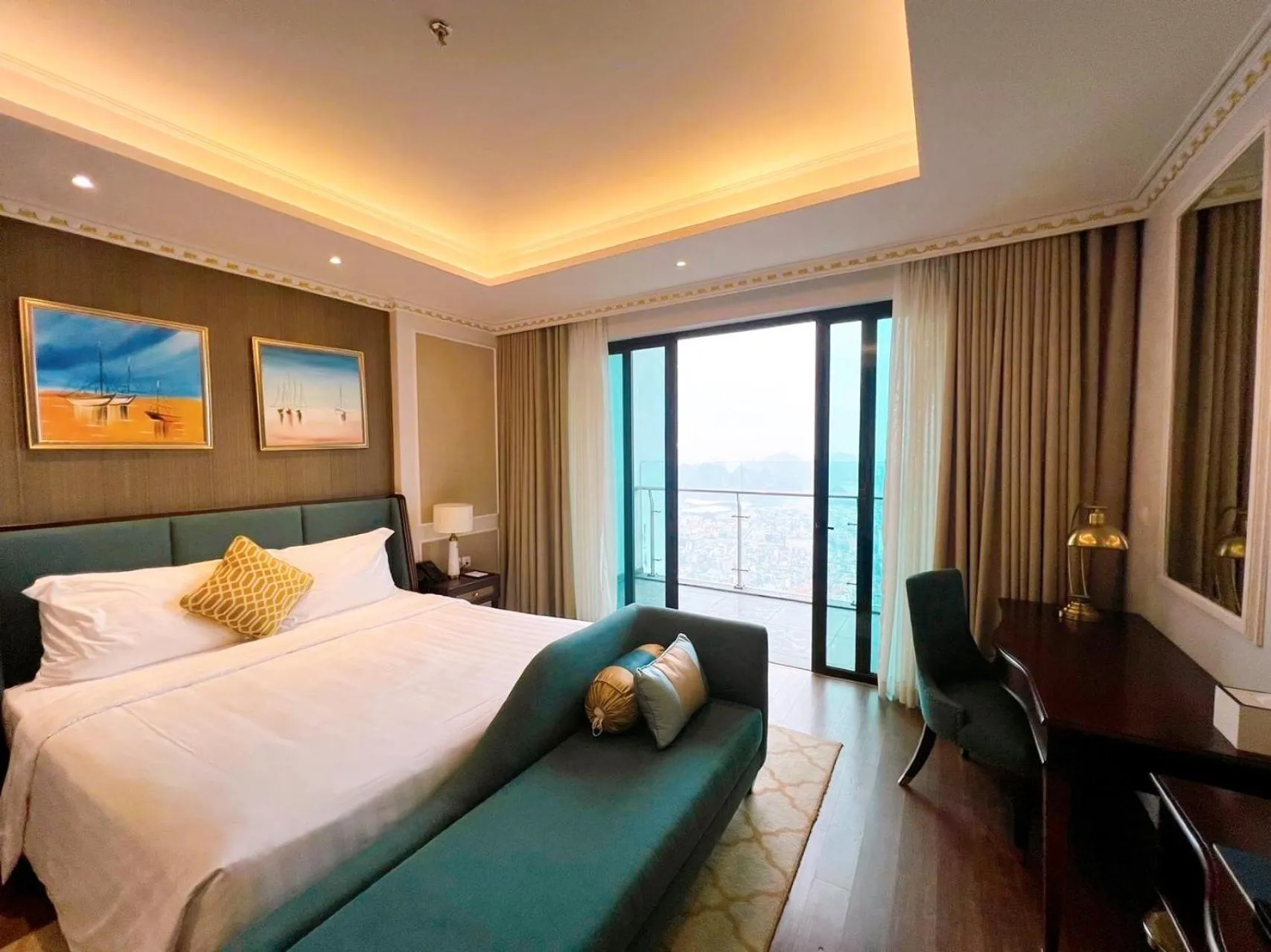 View (from property/room), Bed in FLC Halong Bay Golf Club & Luxury Resort