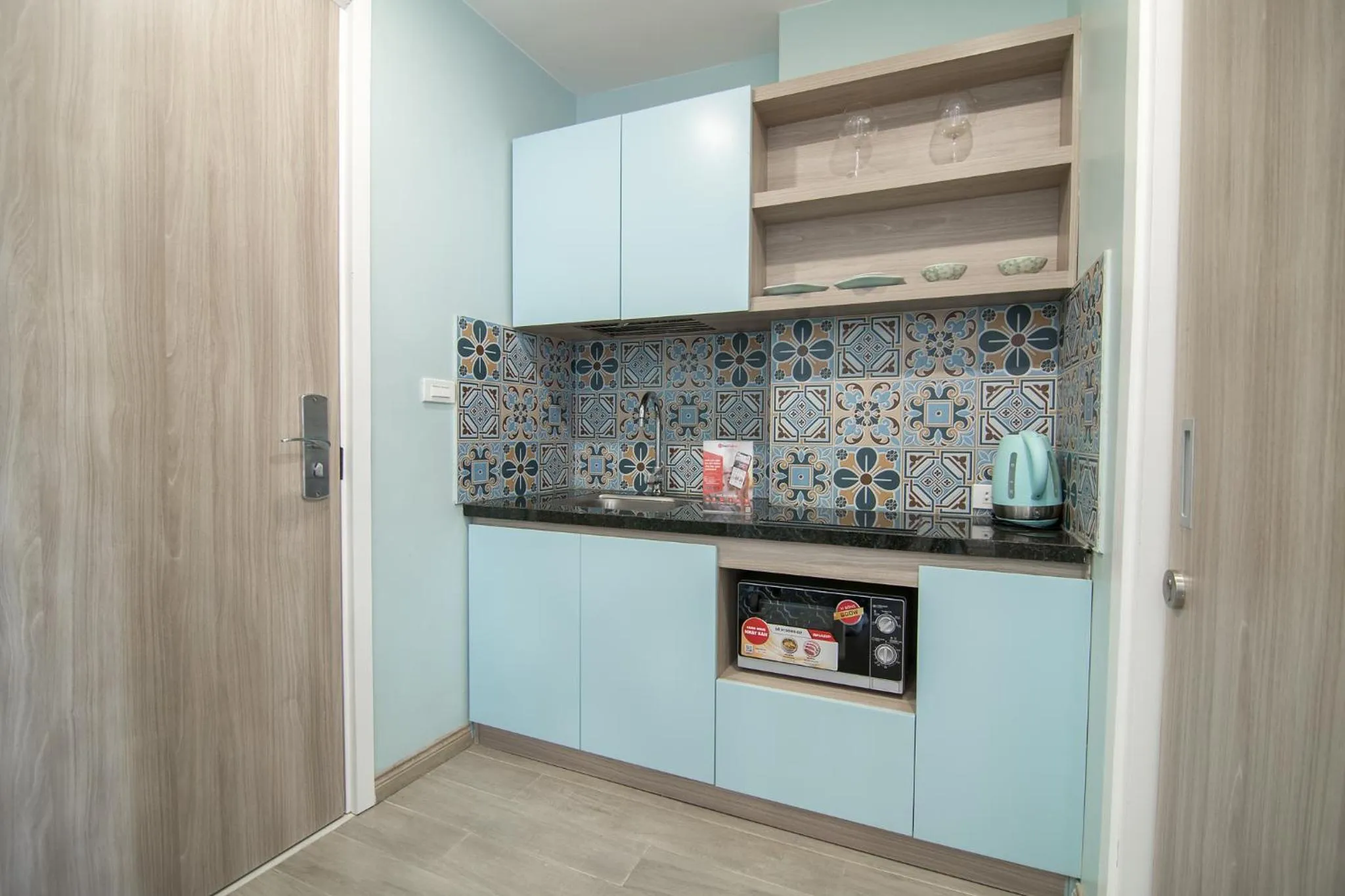 Kitchen or kitchenette in Soleil Hotel & Apartment