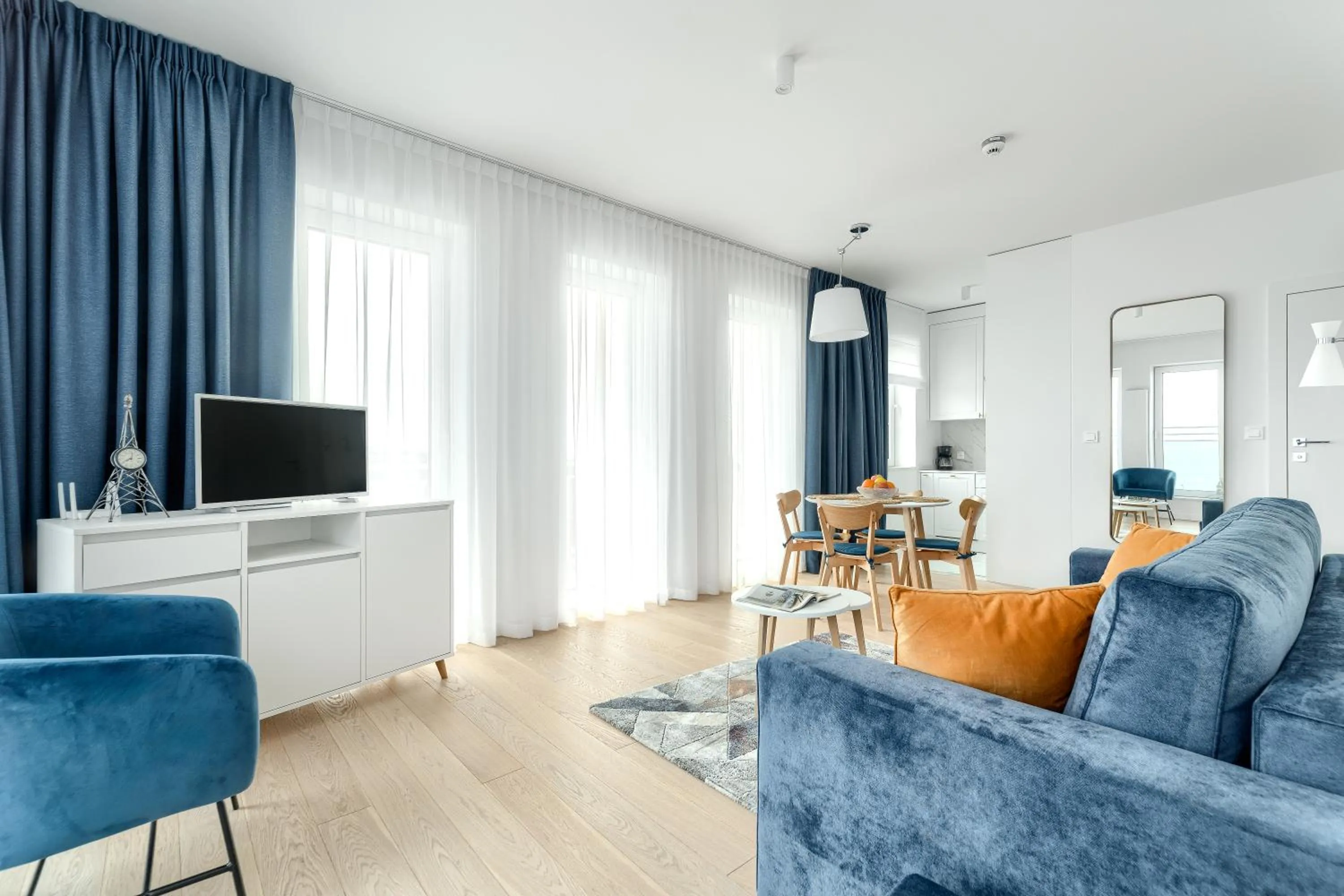 Seating area in Apartamenty Marina z widokiem na morze