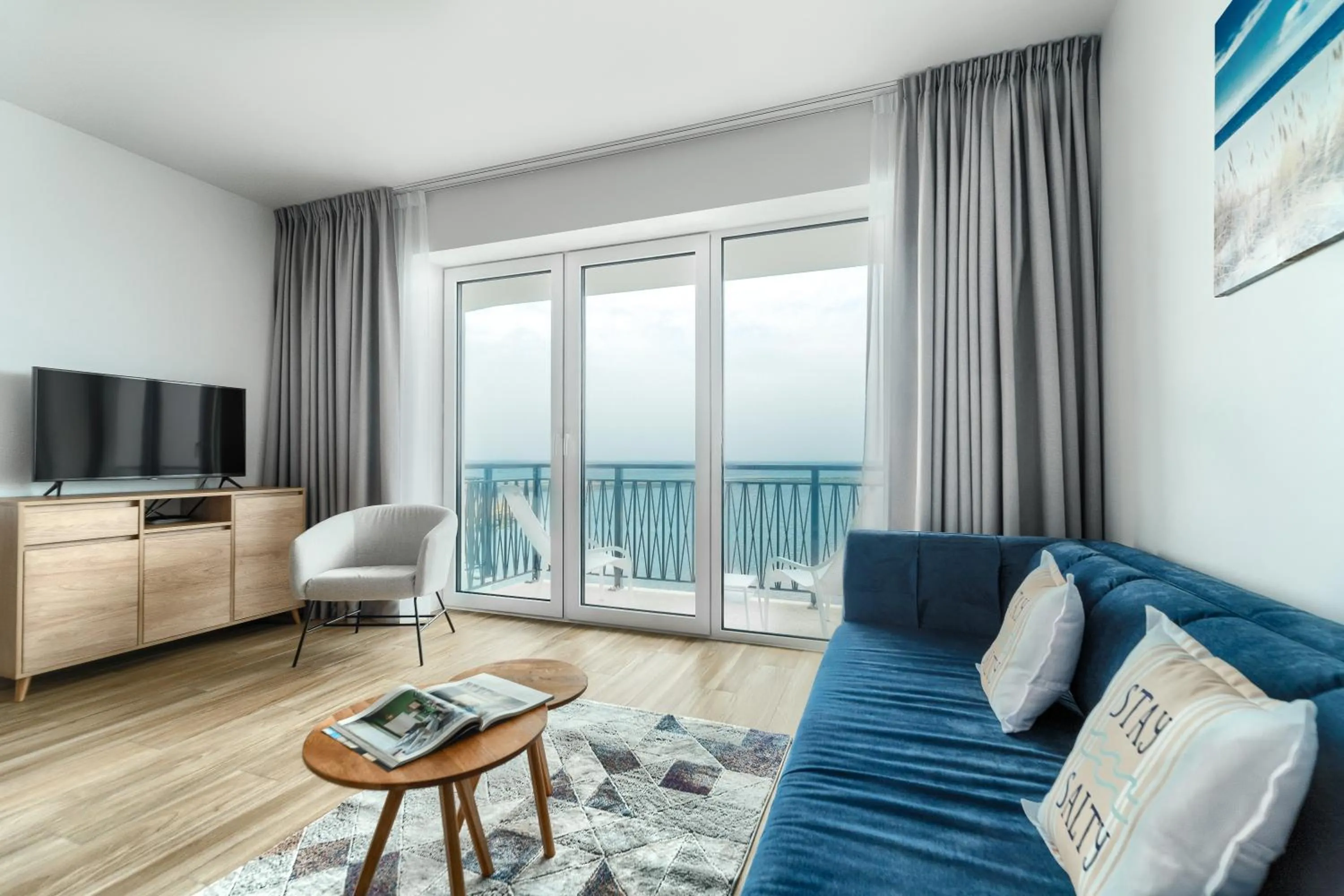 Living room in Apartamenty Marina z widokiem na morze