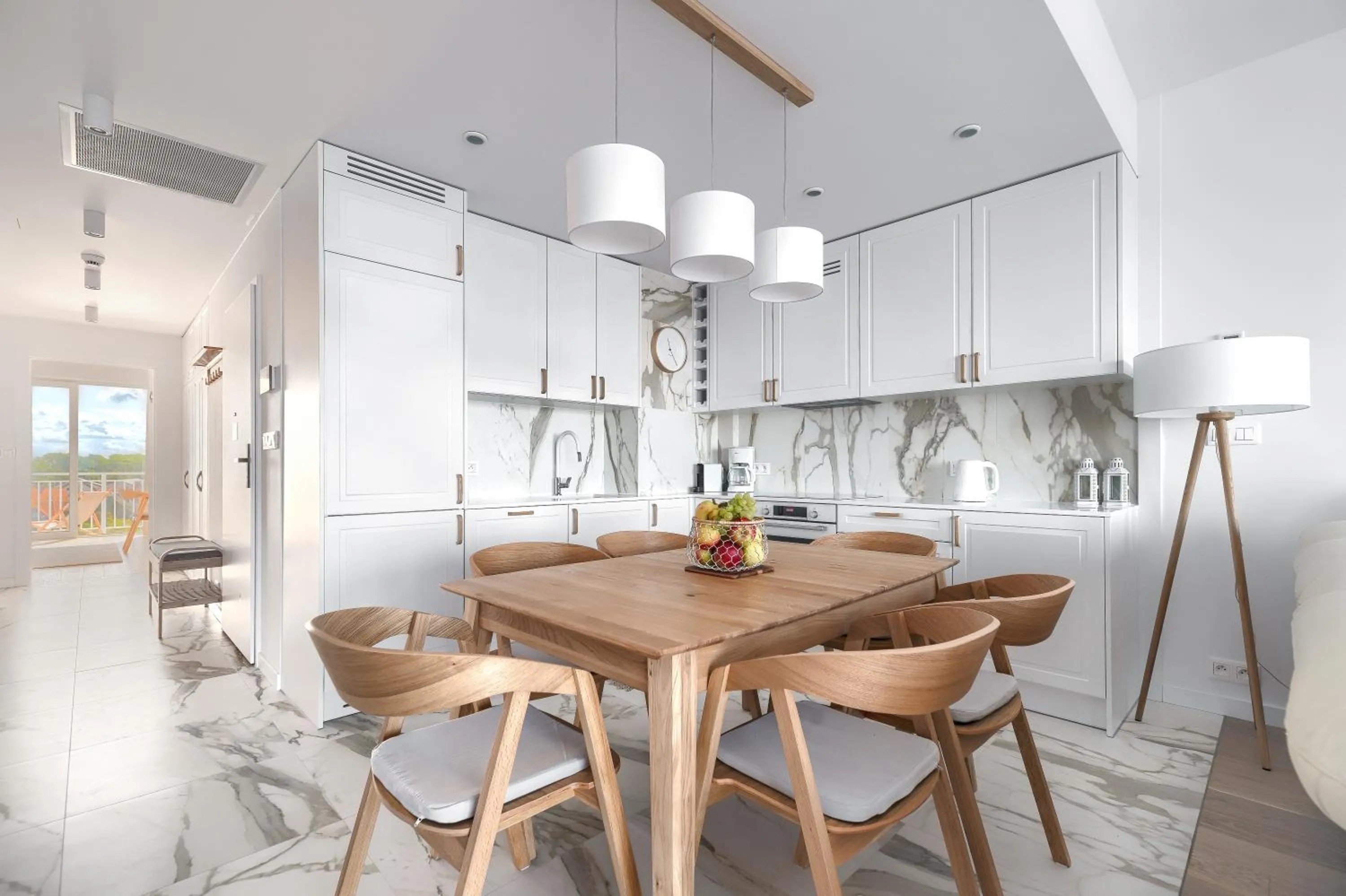 Kitchen or kitchenette in Apartamenty Marina z widokiem na morze