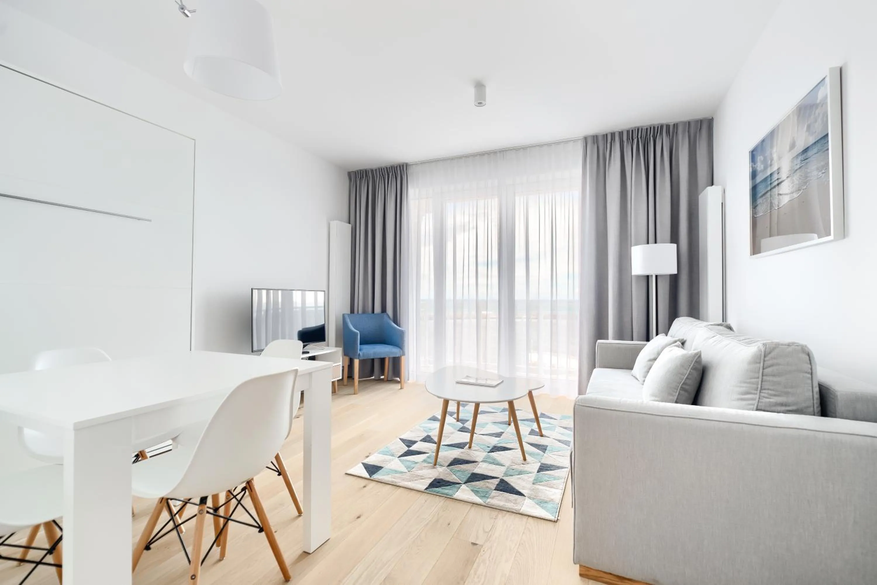 Living room in Apartamenty Marina z widokiem na morze