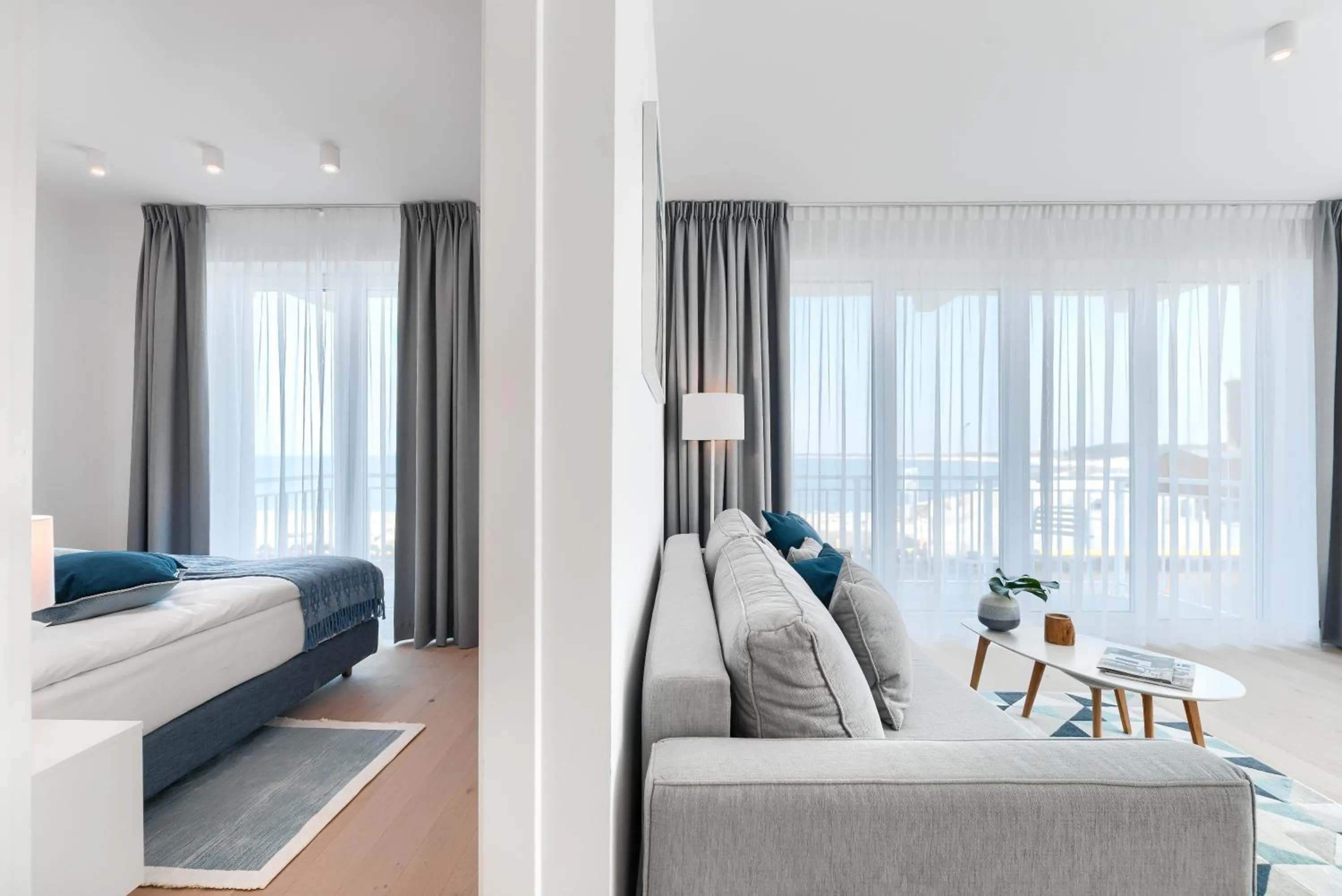 Bedroom, Bed in Apartamenty Marina z widokiem na morze