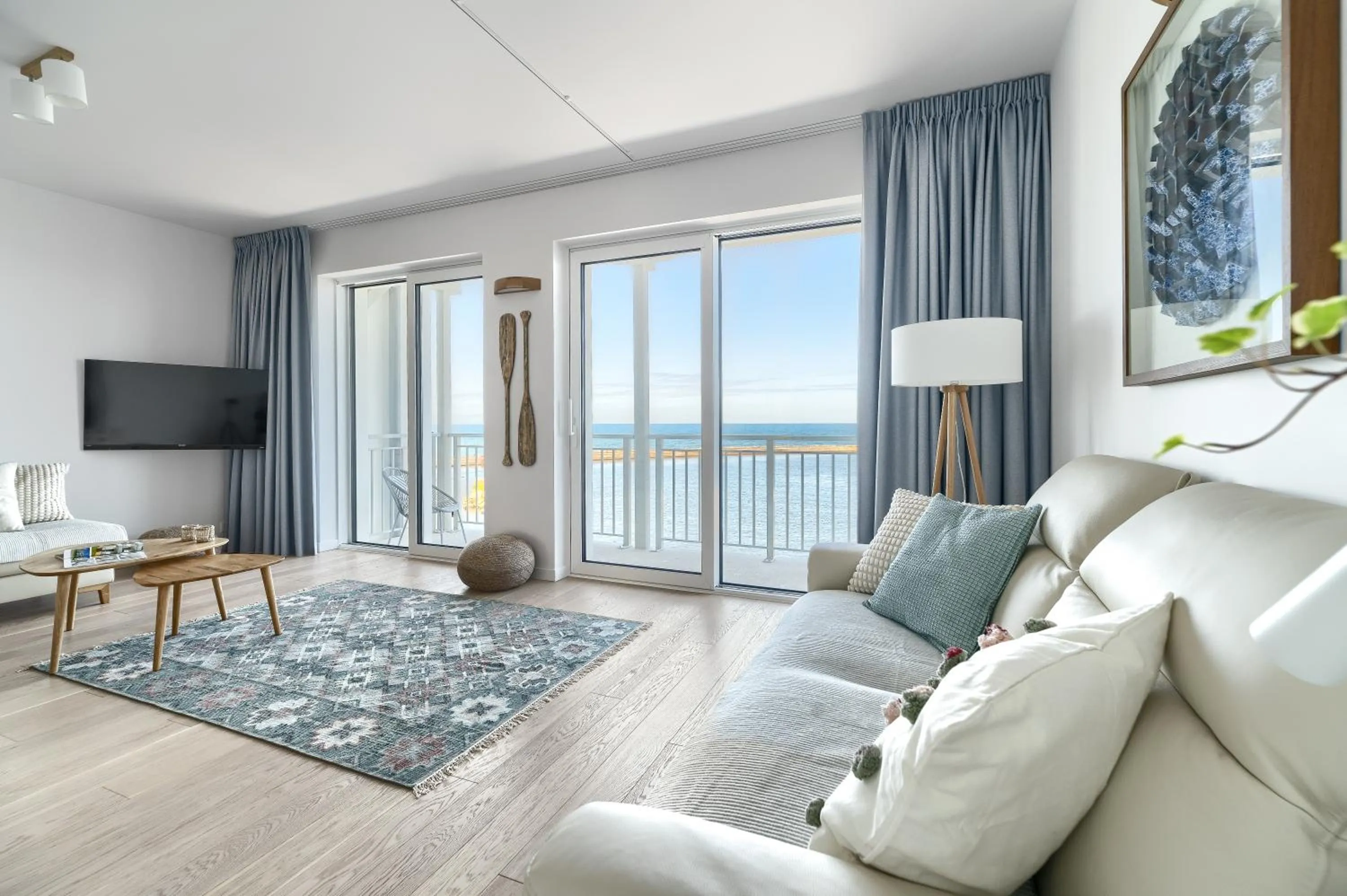 Living room in Apartamenty Marina z widokiem na morze