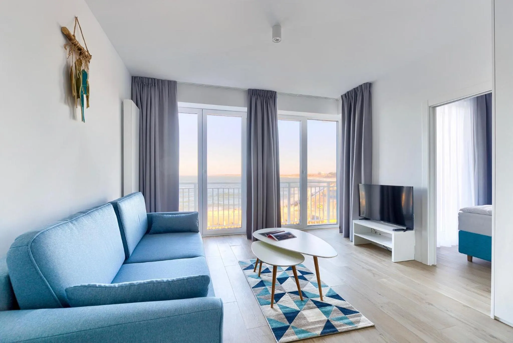 Living room in Apartamenty Marina z widokiem na morze