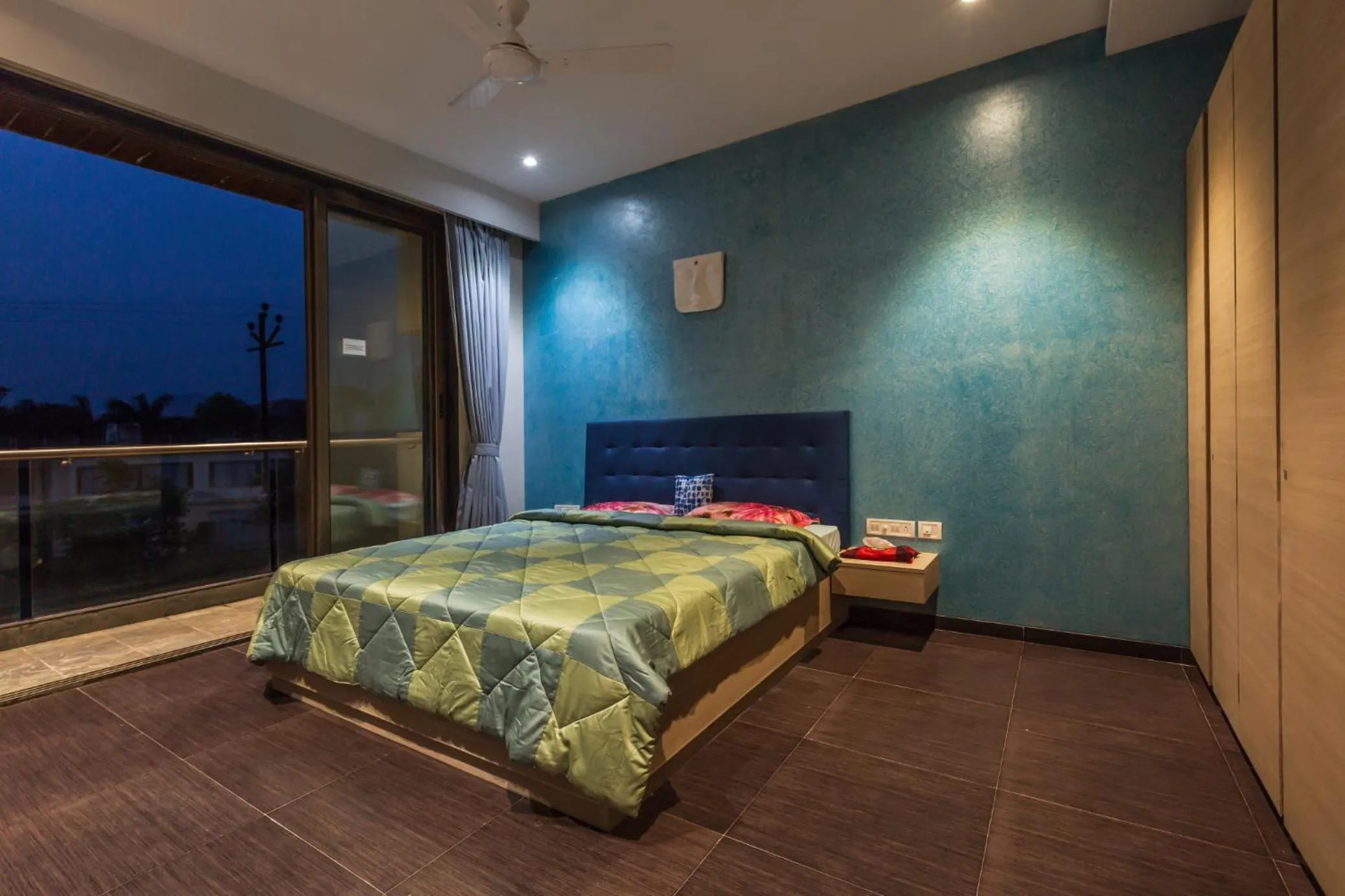 Bed in SaffronStays Aspen, Lonavala - luxury pool villa with games and TV room near Bhushi Dam