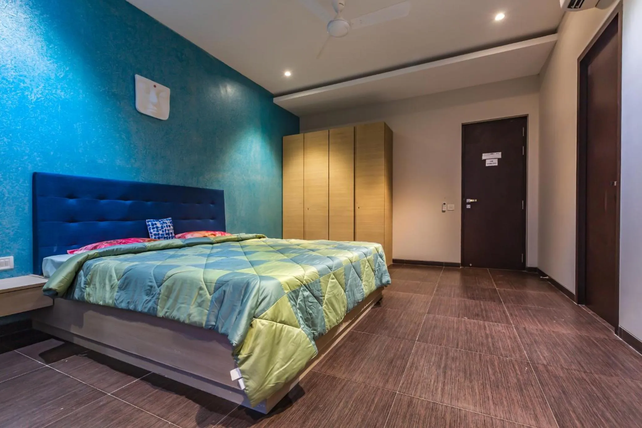 Bed in SaffronStays Aspen, Lonavala - luxury pool villa with games and TV room near Bhushi Dam
