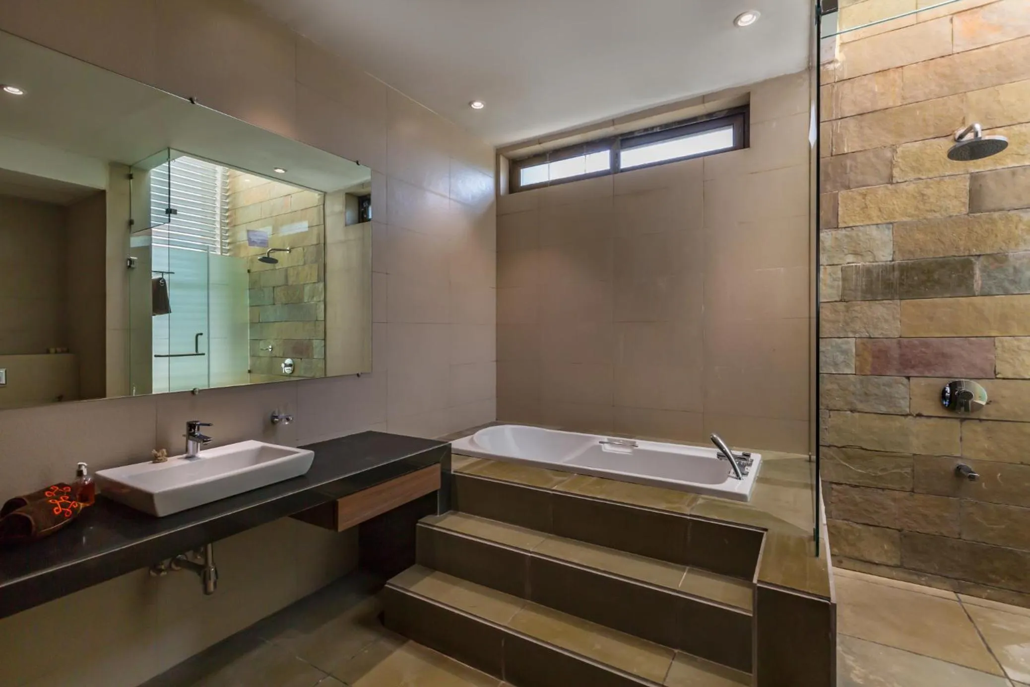 Shower in SaffronStays Aspen, Lonavala - luxury pool villa with games and TV room near Bhushi Dam