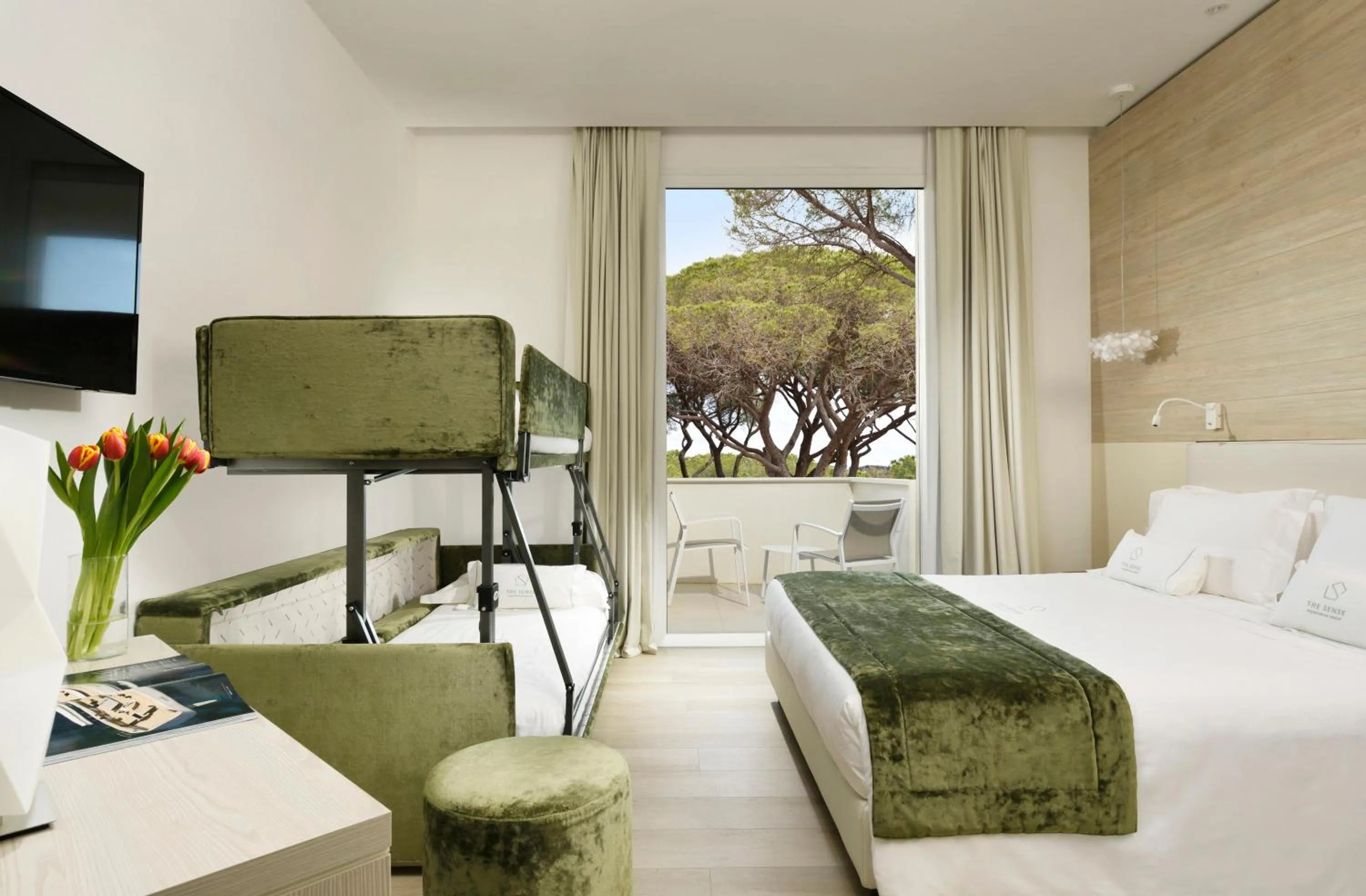 Balcony/Terrace, Bed in The Sense Experience Resort - Preferred Hotels & Resorts