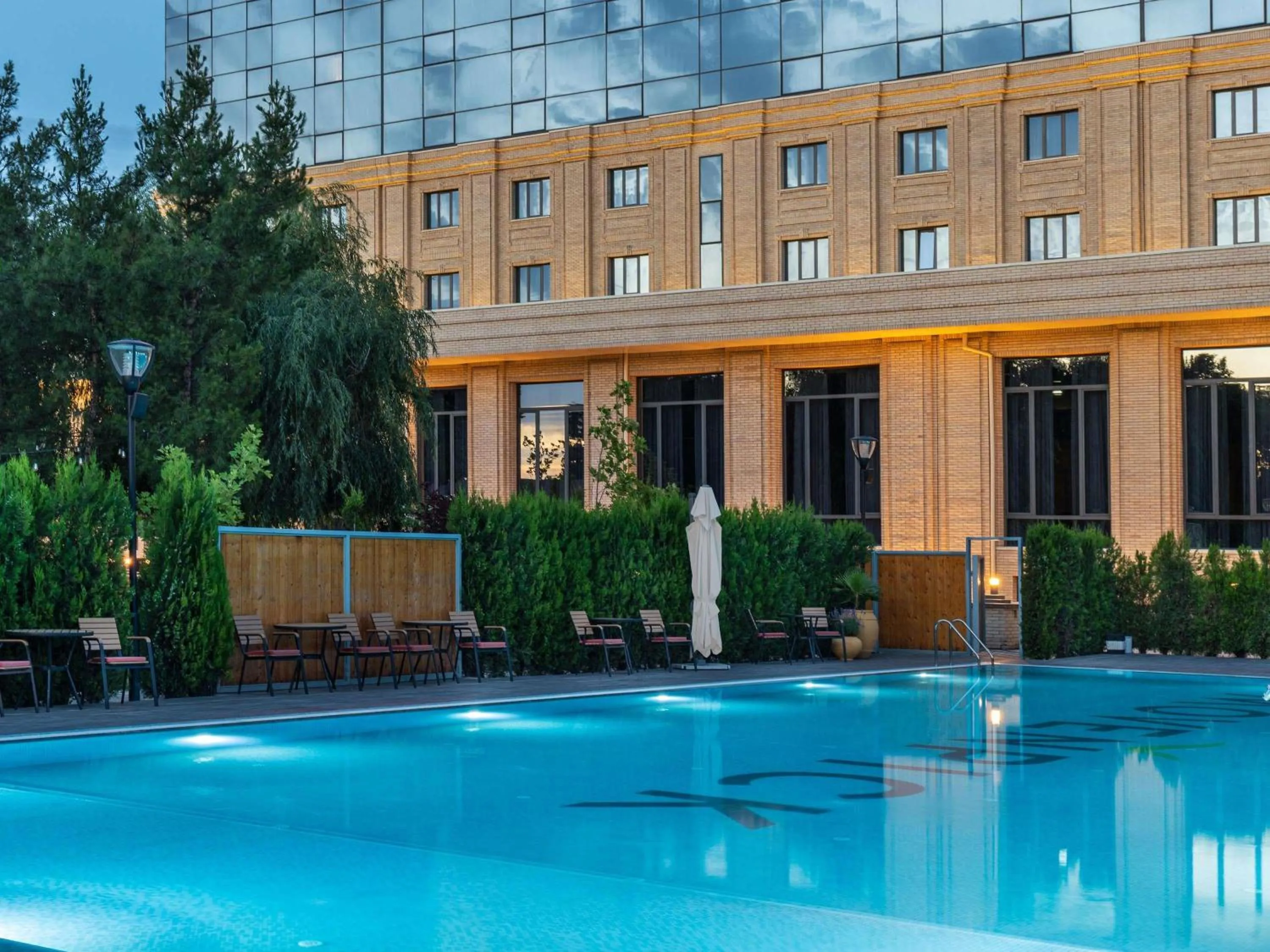 Pool view in Mövenpick Samarkand