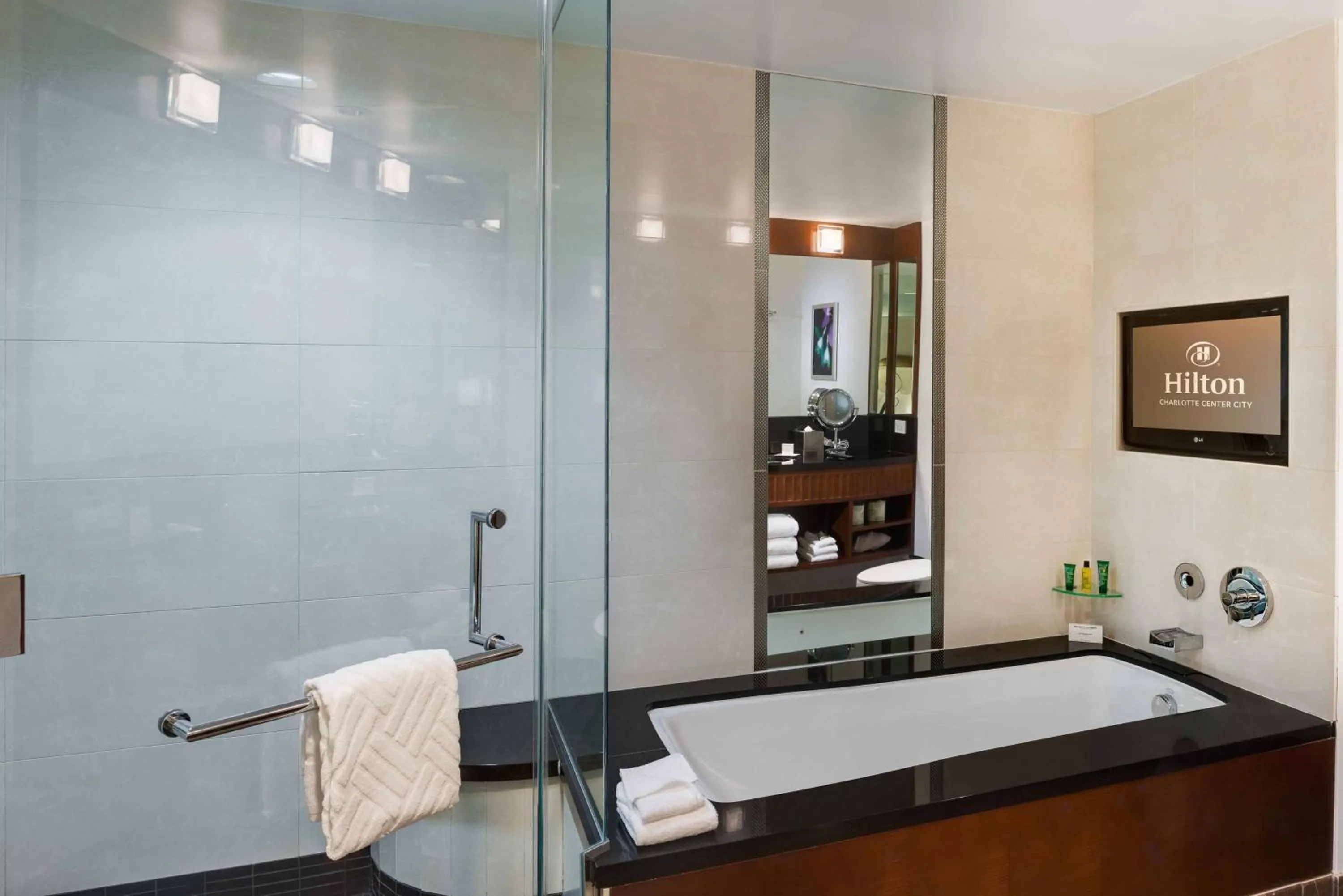 Bathroom in Hilton Charlotte Uptown