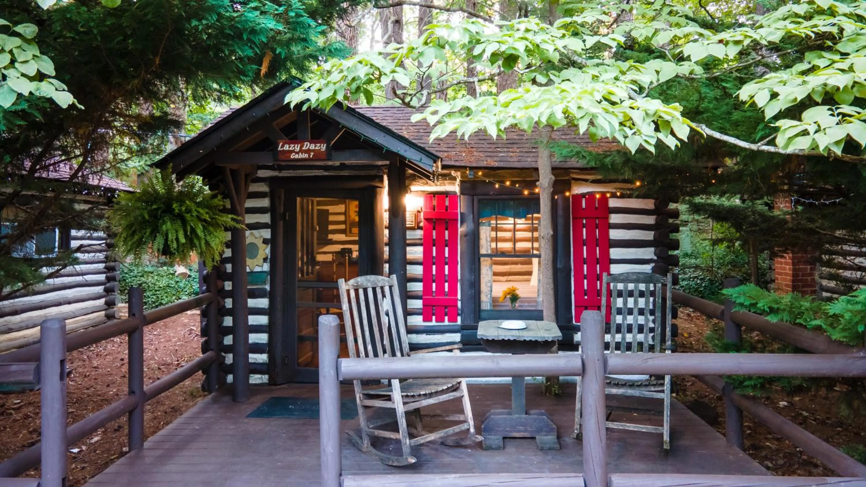 Patio in Log Cabin Motor Court