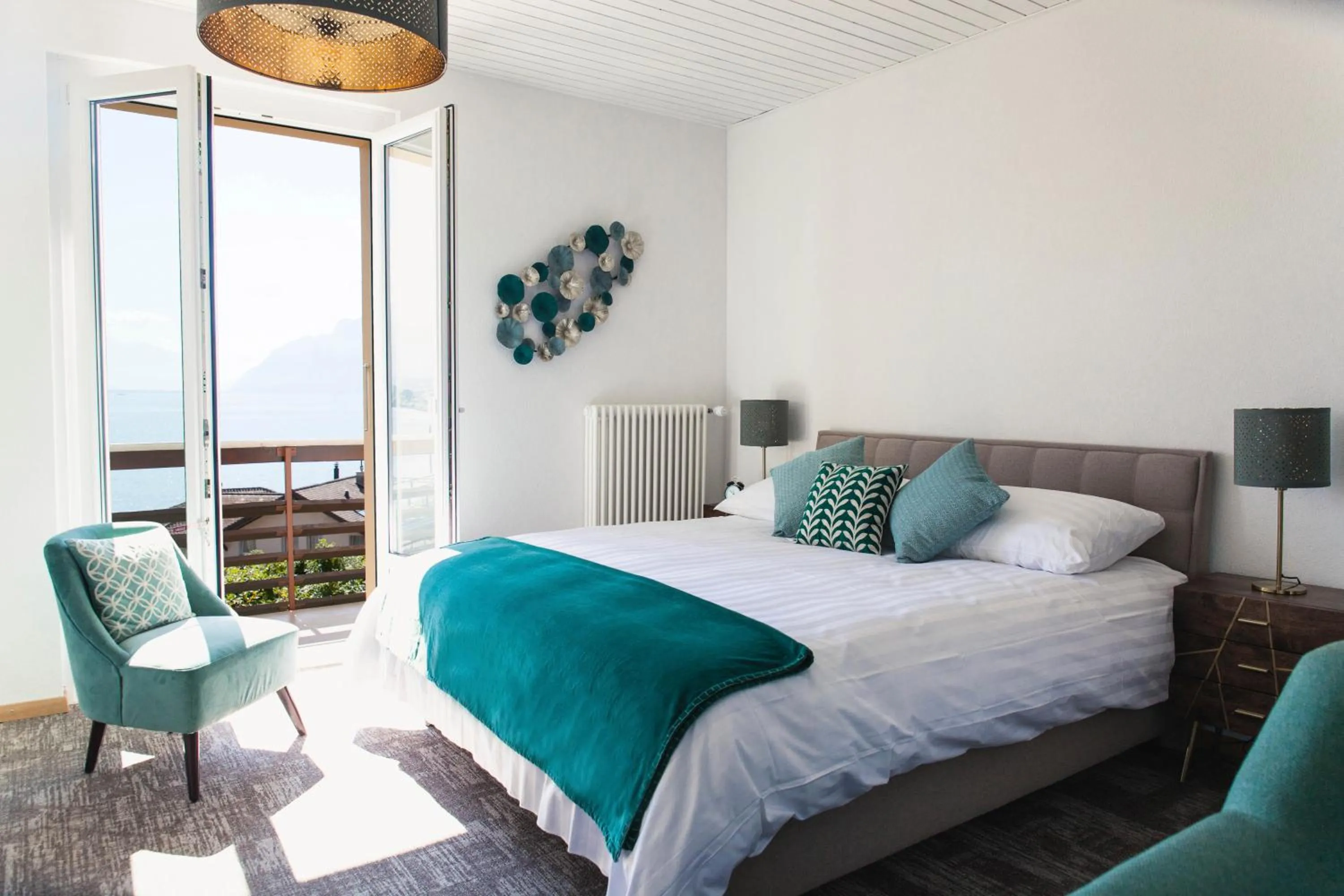 Bed in Auberge de Rivaz