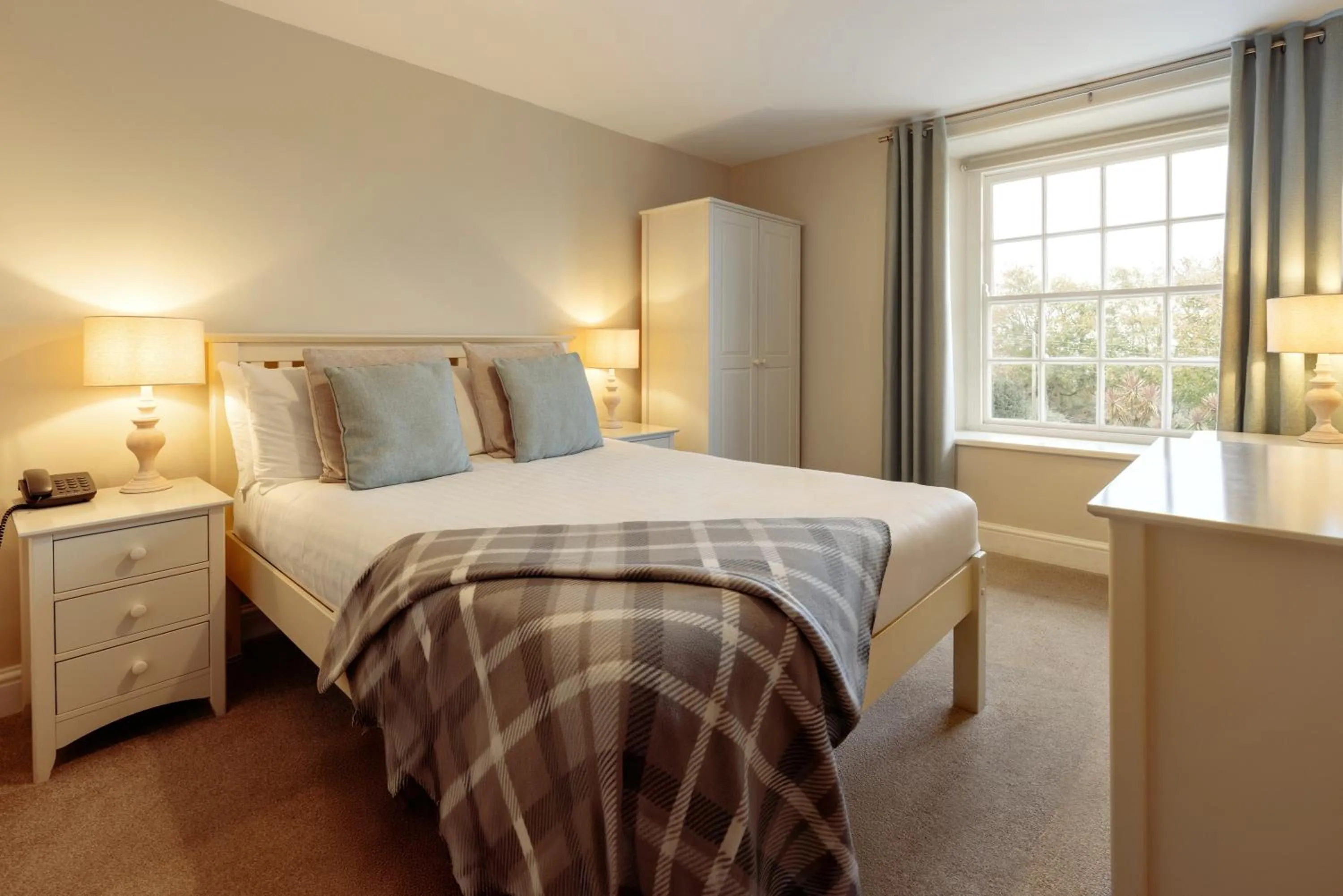 Bed in The Falcon Hotel