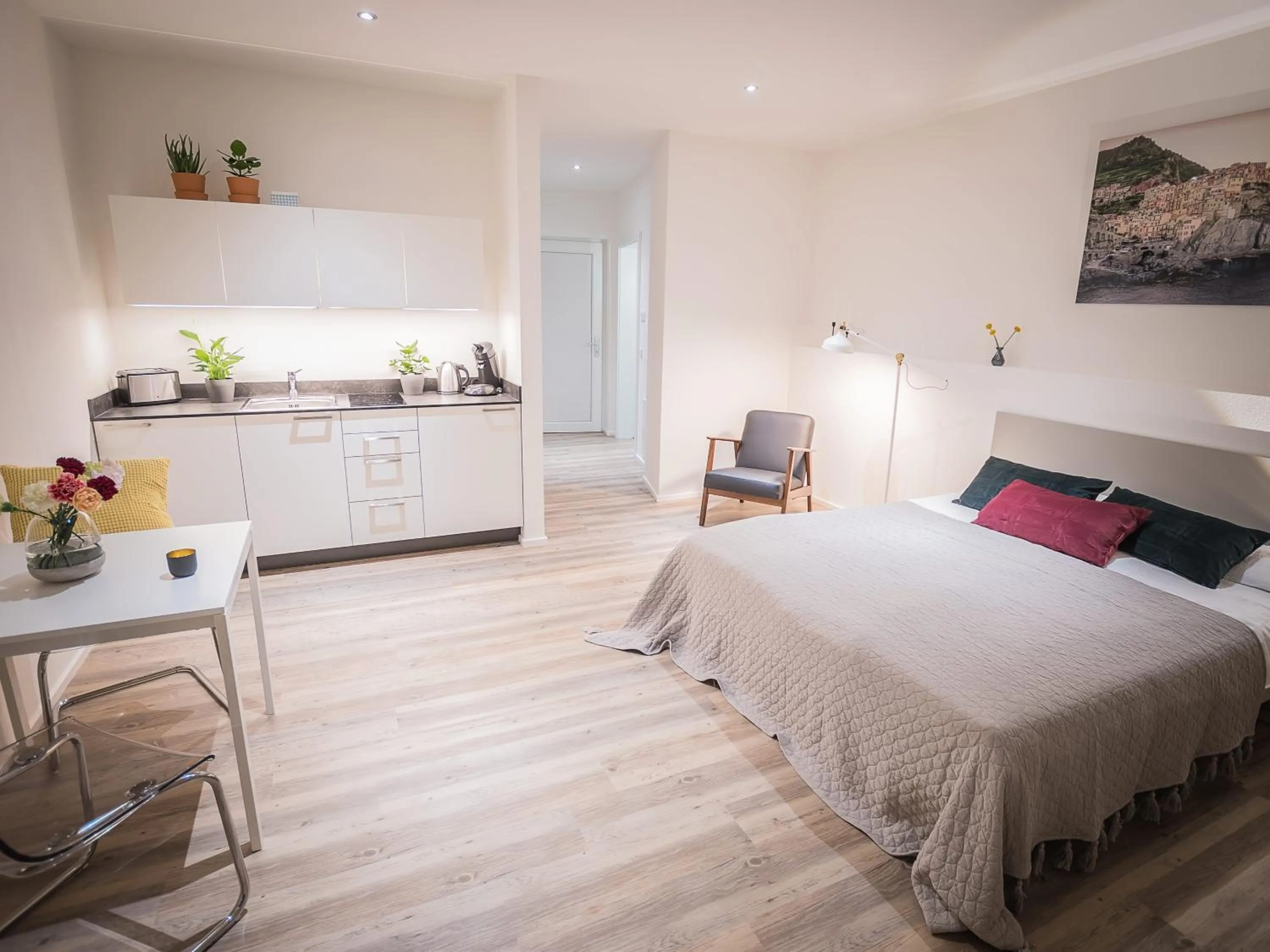 View (from property/room), Bed in Freiburger-Ferienwohnung