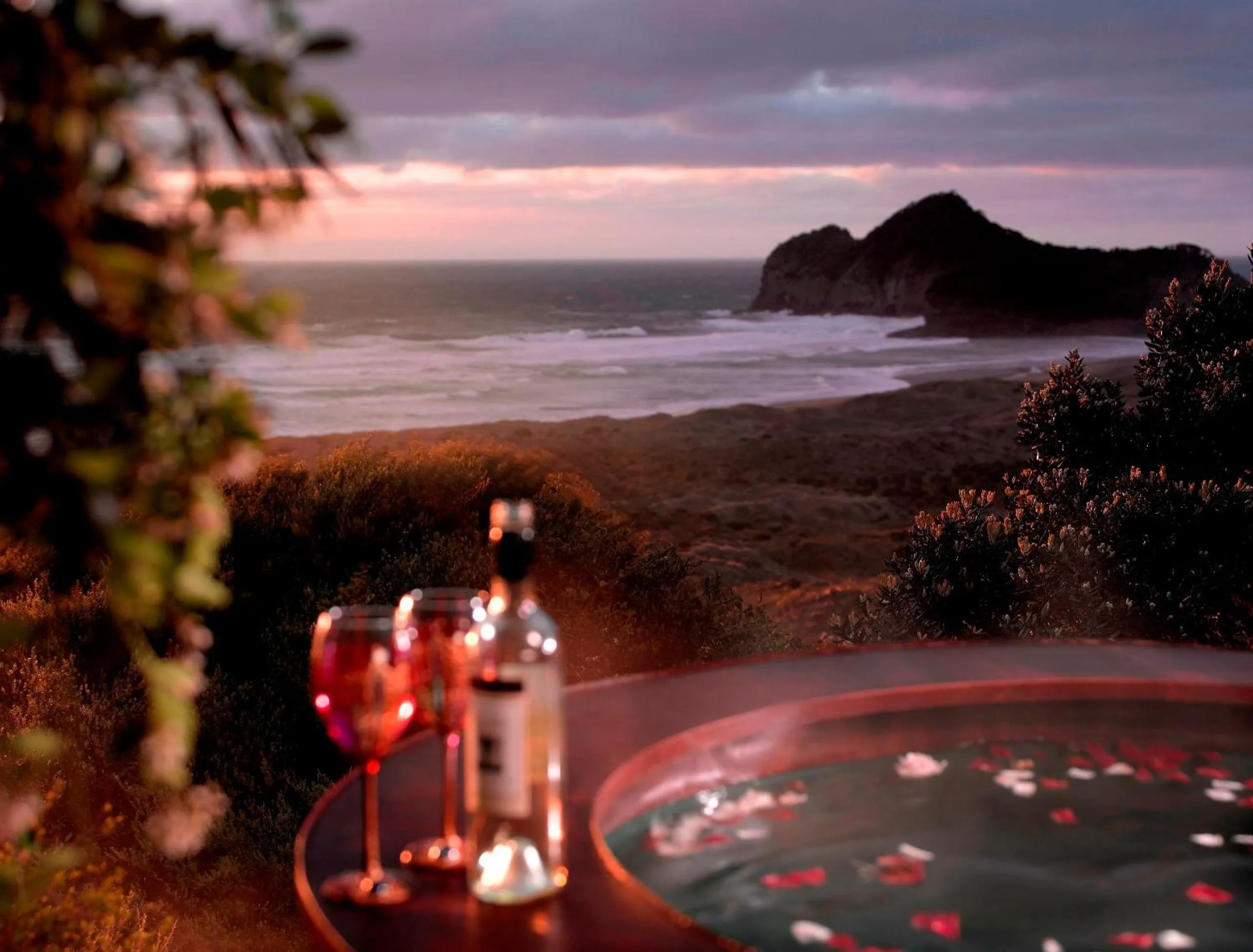 Alcoholic drinks in Bethells Beach Cottages