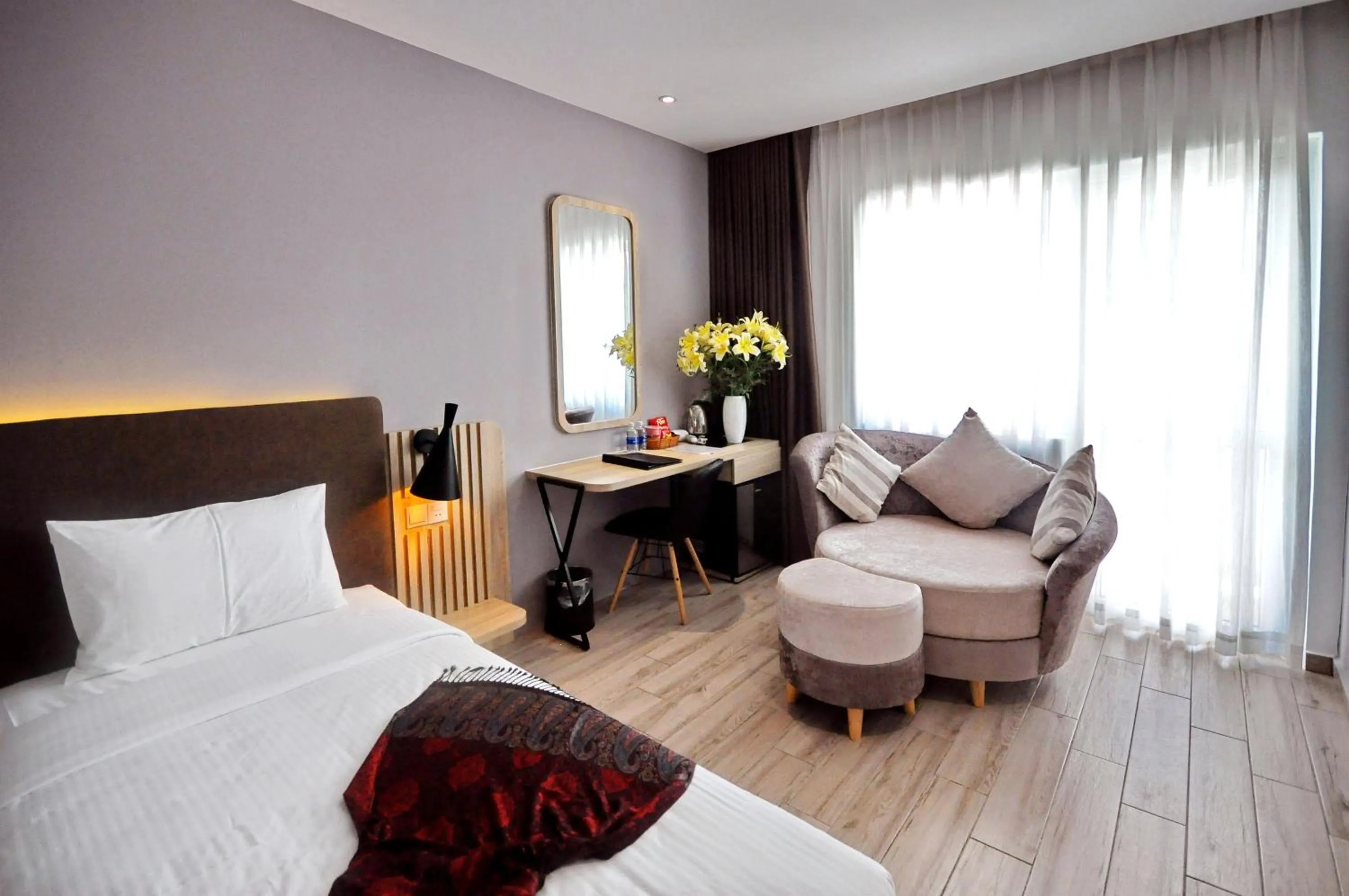 Coffee/tea facilities, Bed in Anrizon Hotel Nha Trang