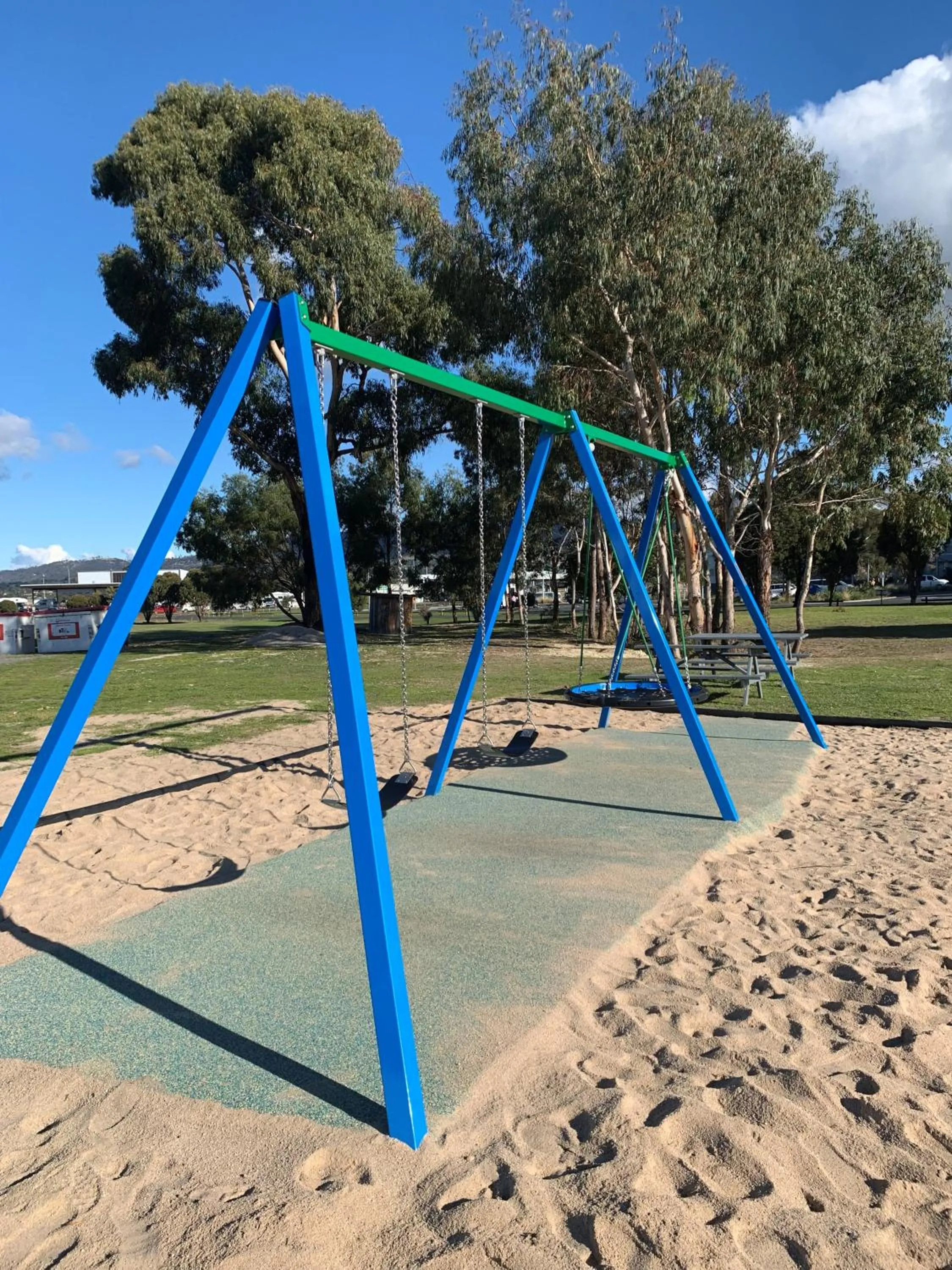 Children play ground in BIG4 Hobart Airport Tourist Park