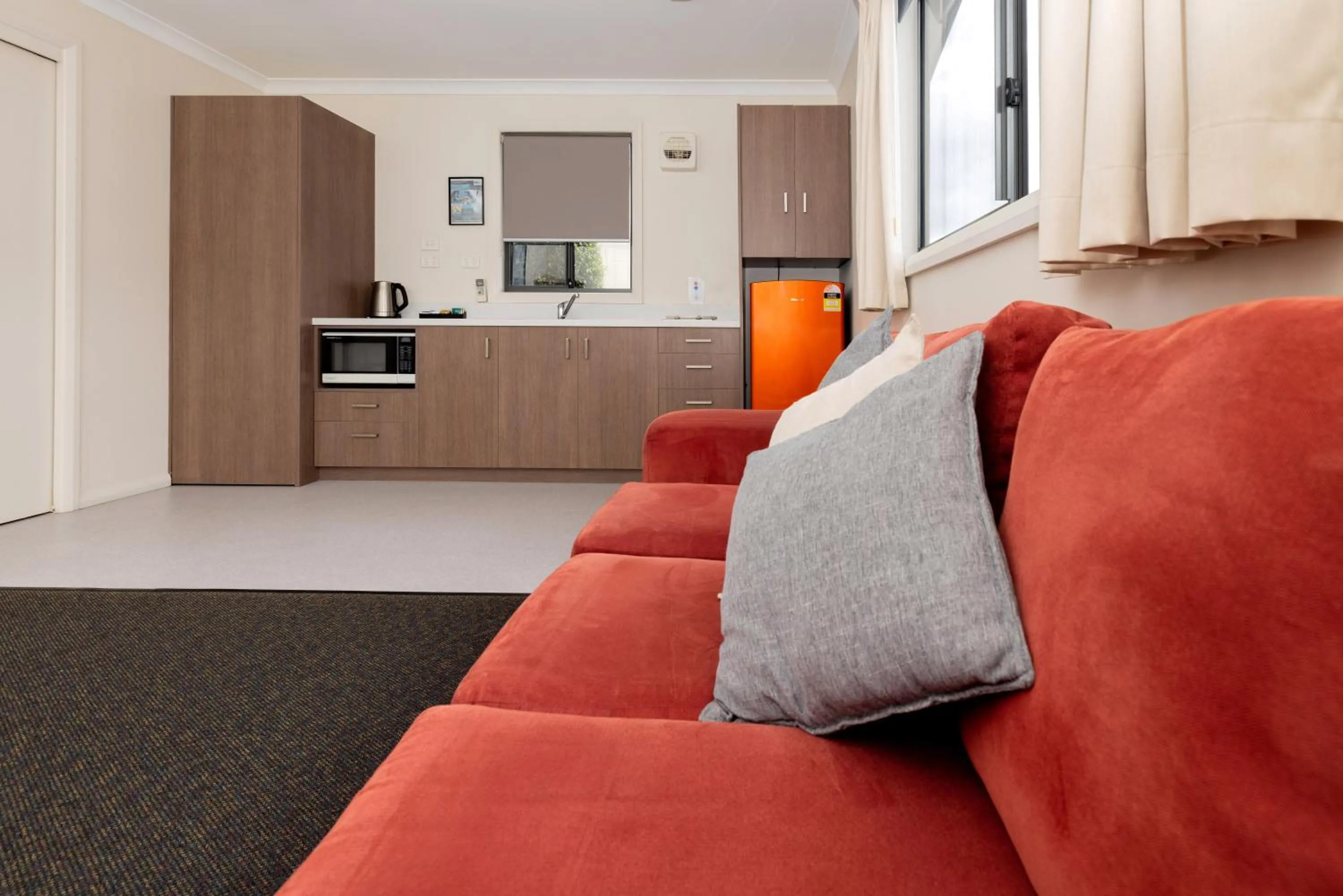 Living room in BIG4 Hobart Airport Tourist Park