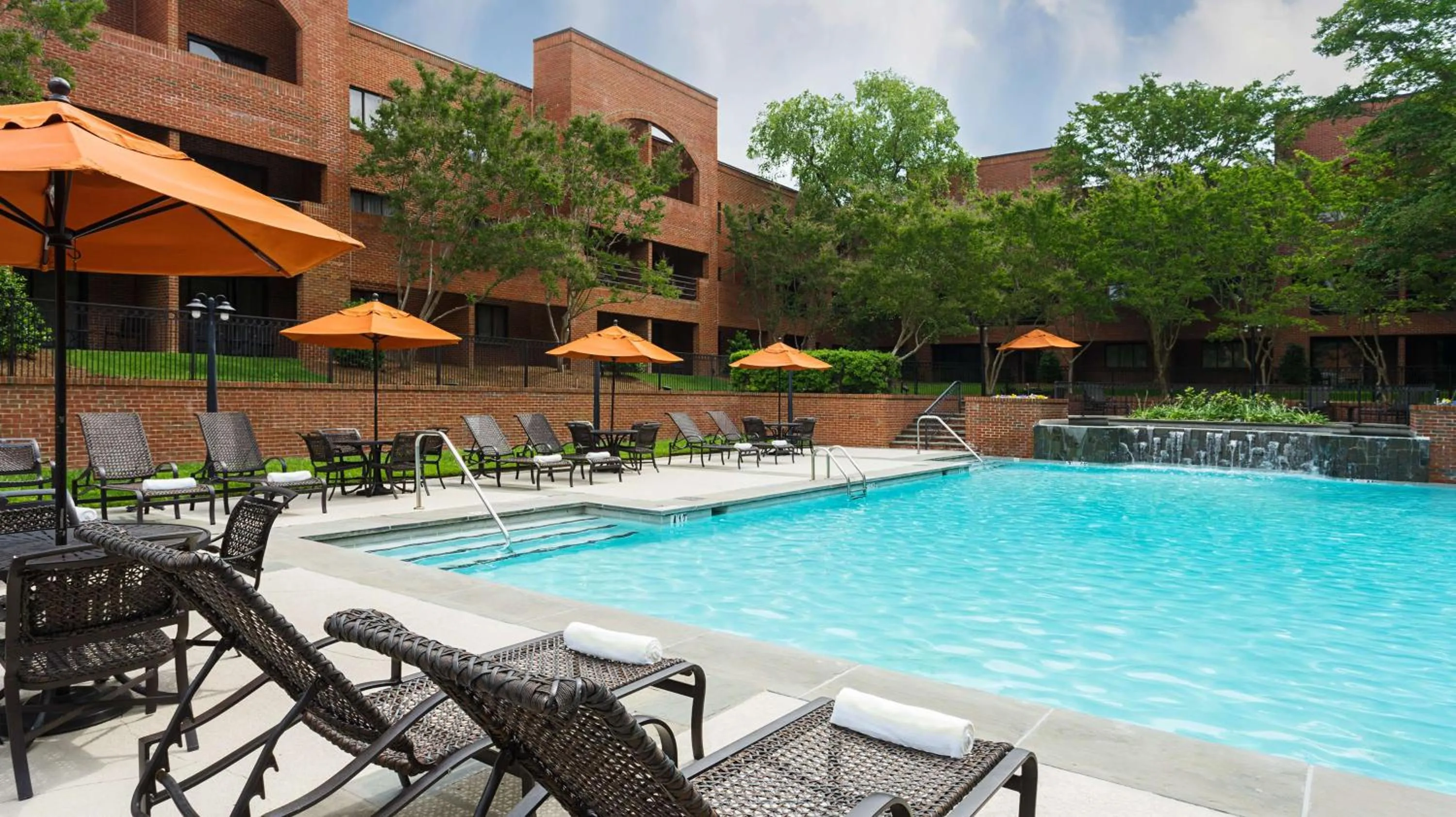 Pool view in DoubleTree Suites by Hilton Charlotte/SouthPark