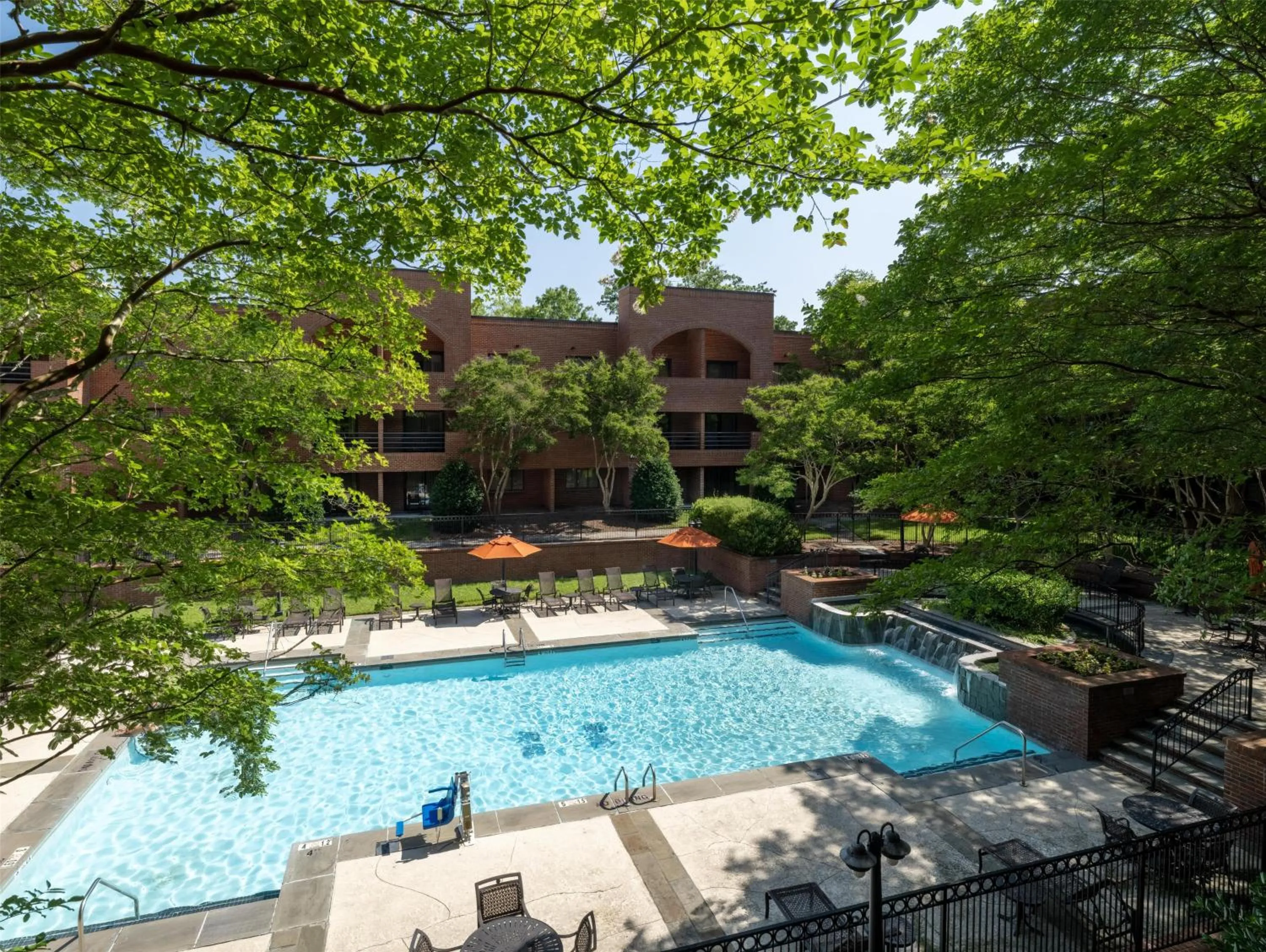 Pool view in DoubleTree Suites by Hilton Charlotte/SouthPark