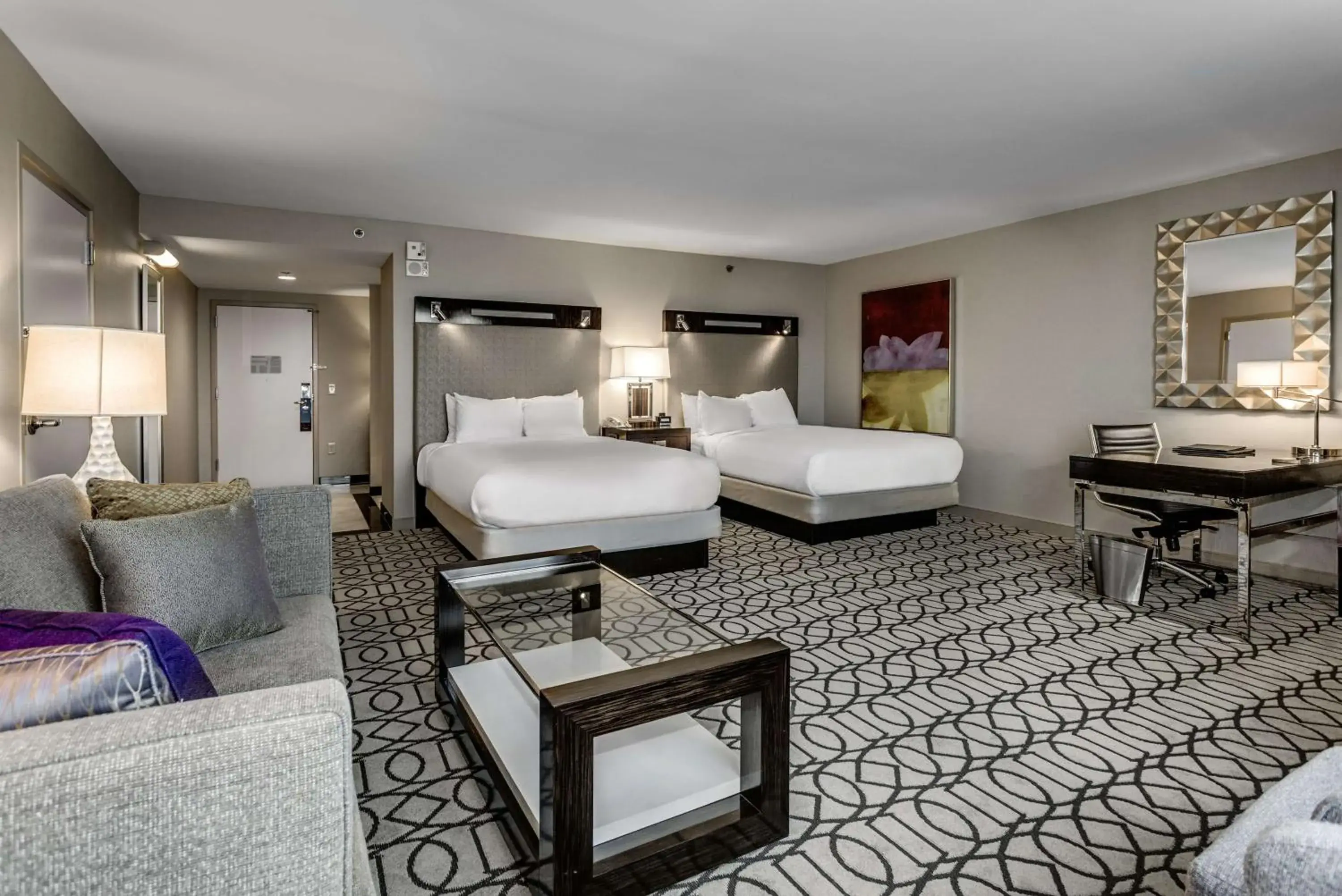 Junior Queen Suite with Two Queen Beds in Hilton Columbus at Easton Junior Queen Suite with Two Queen Beds in Hilton Columbus at Easton