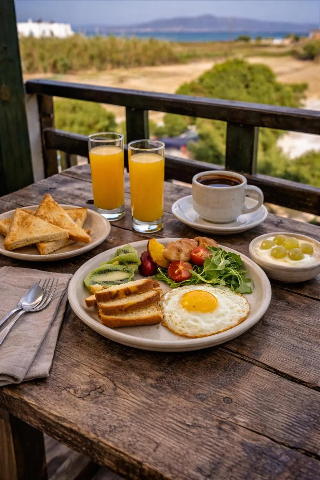 Breakfast in Studios Vrettos Beachfront Hotel