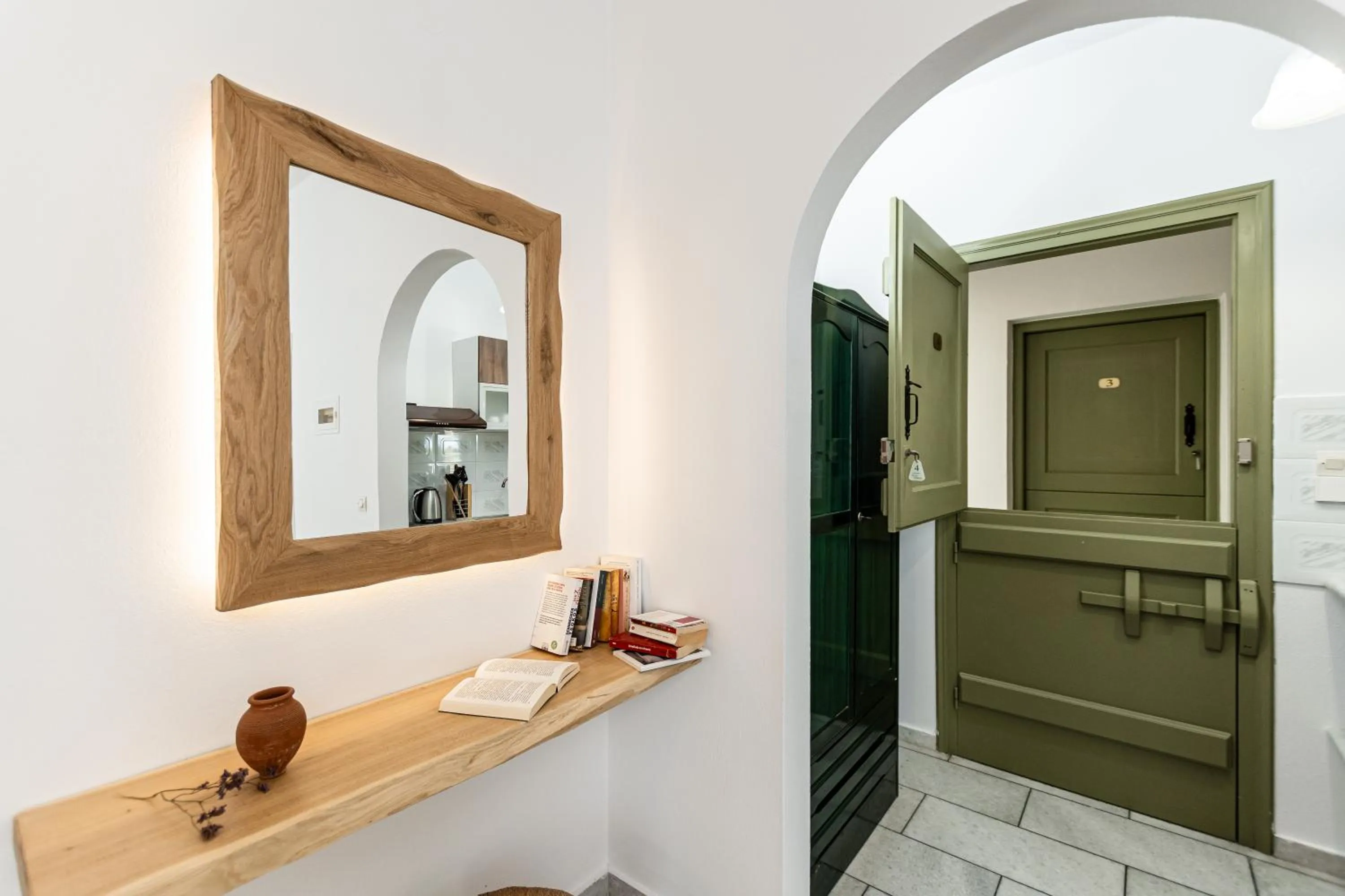 Bedroom in Studios Vrettos Beachfront Hotel