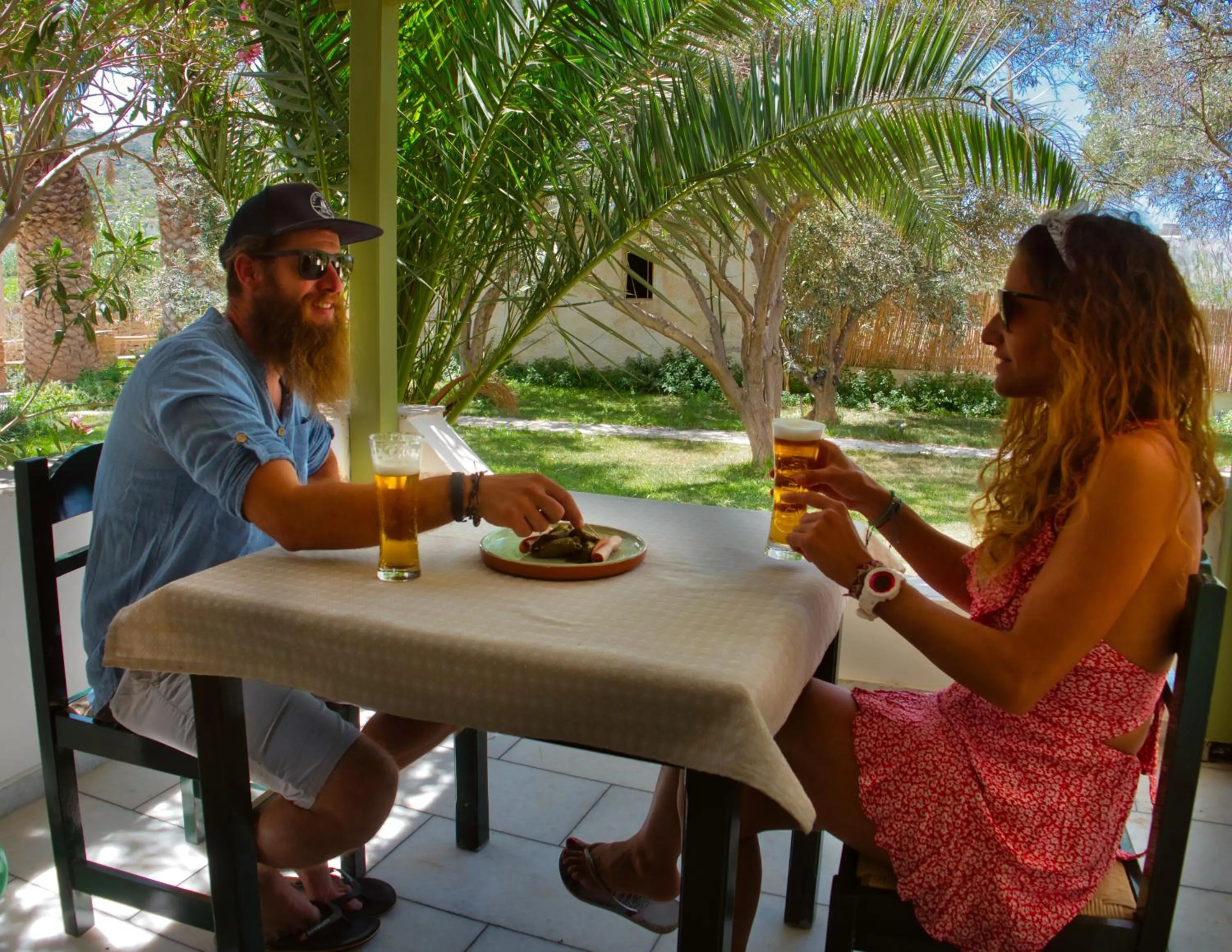 Balcony/Terrace in Studios Vrettos Beachfront Hotel