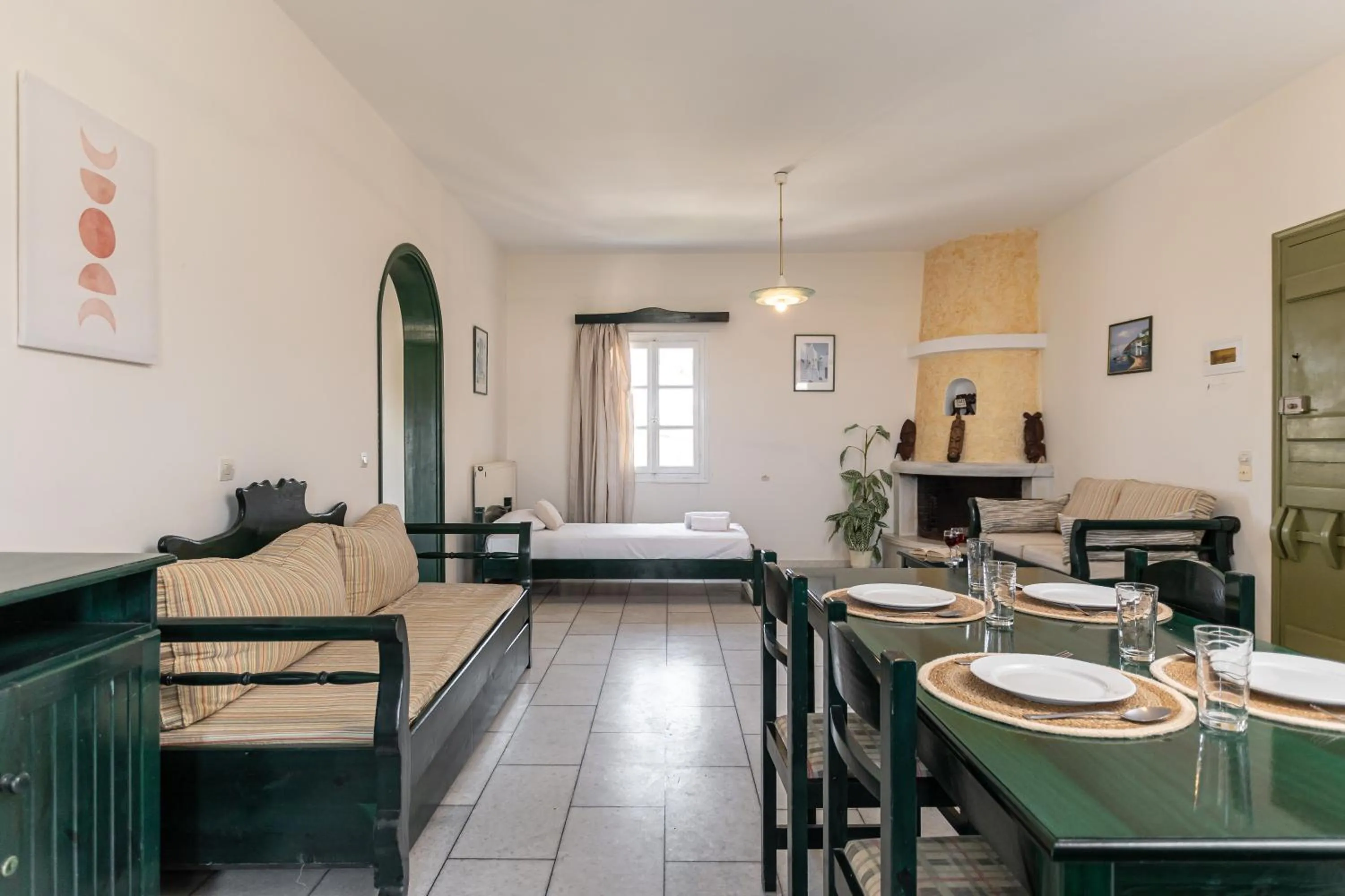 Living room in Studios Vrettos Beachfront Hotel