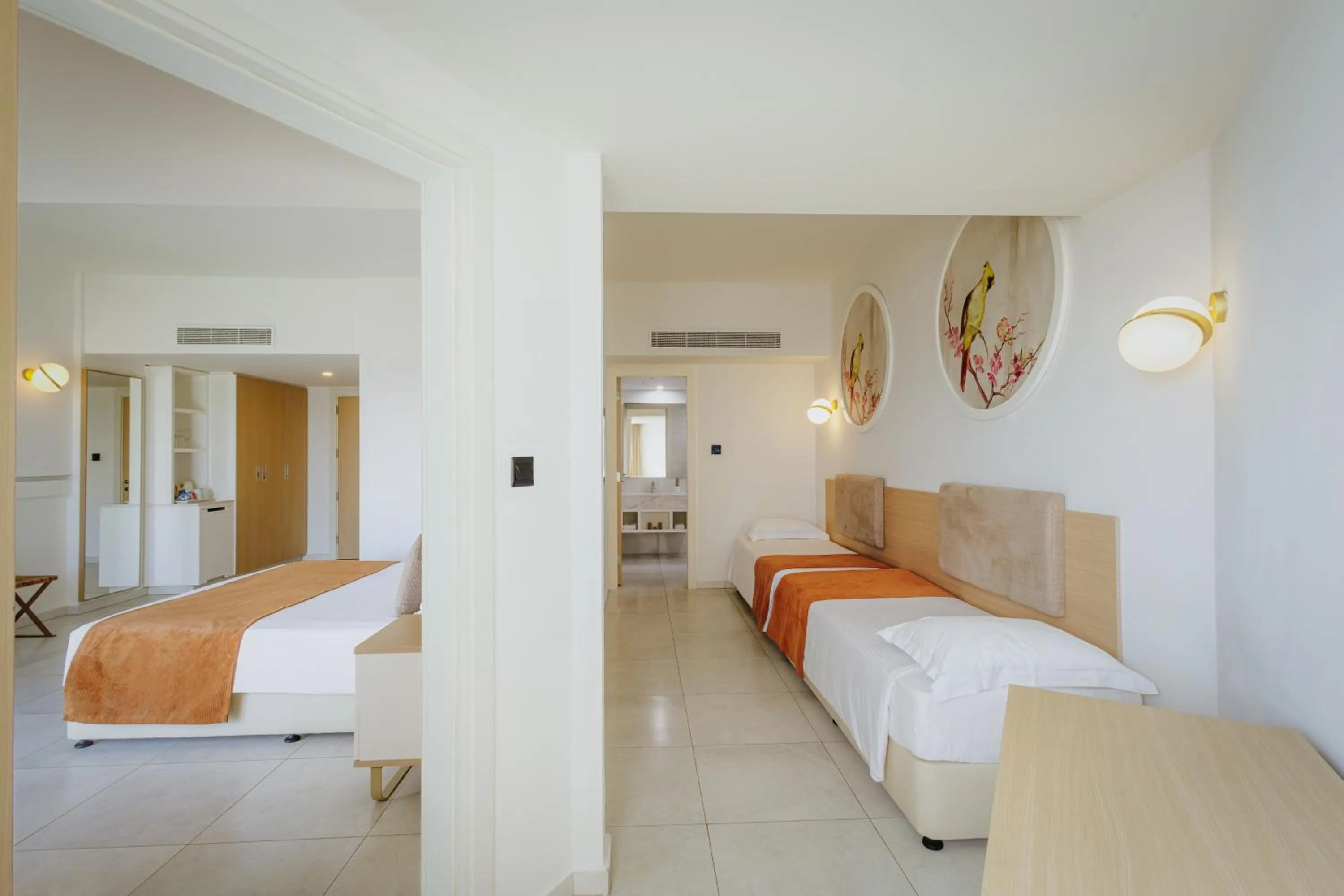 Bed in NissiBlu Beach Resort