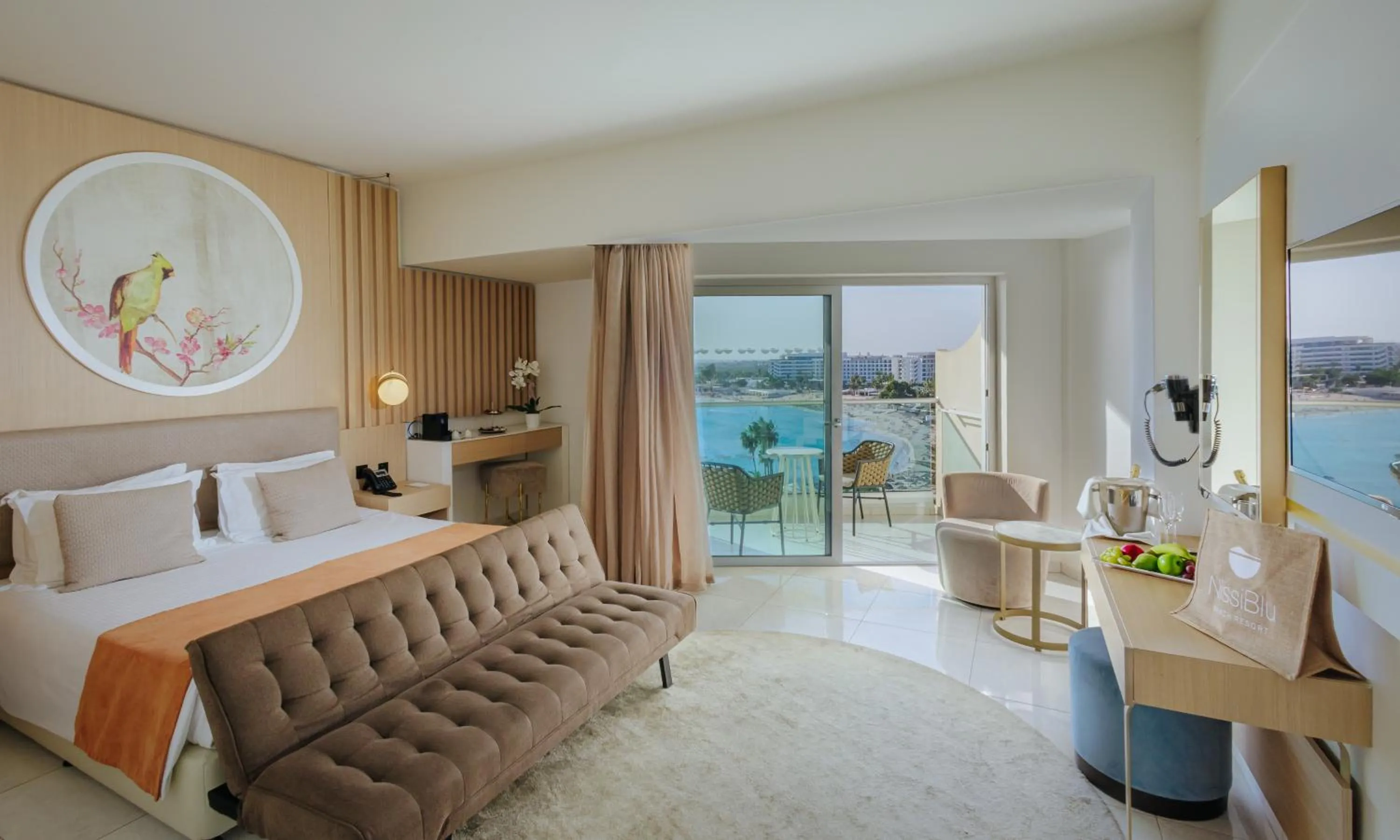 Bed in NissiBlu Beach Resort