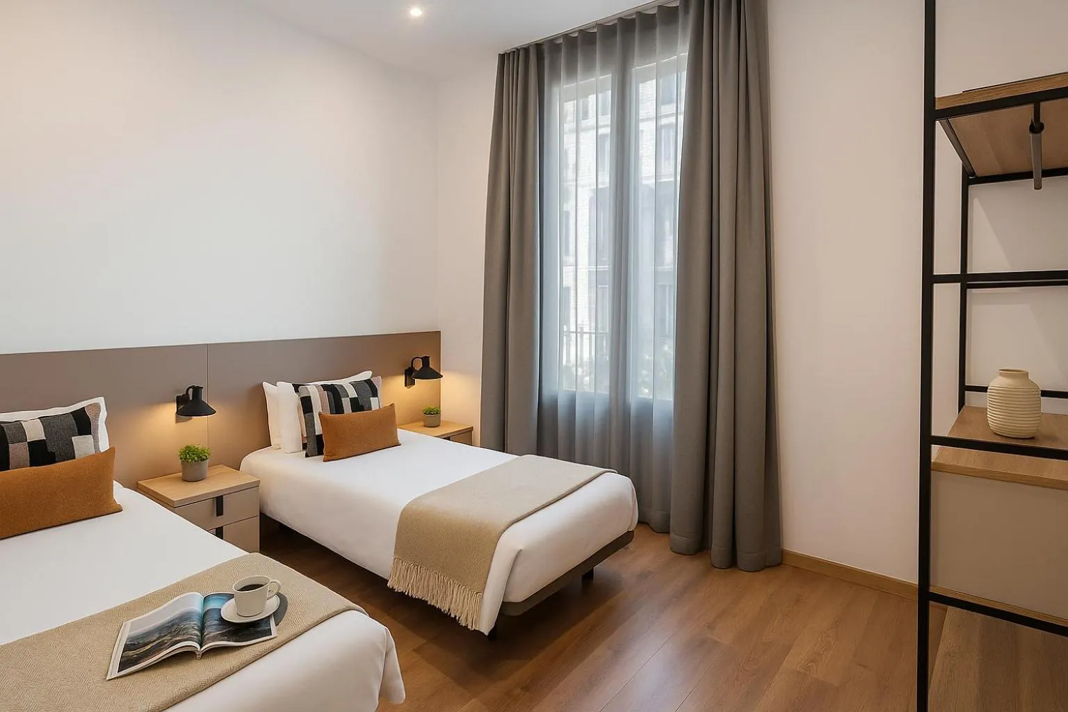 Bedroom, Bed in The Corner Apartments by Aspasios