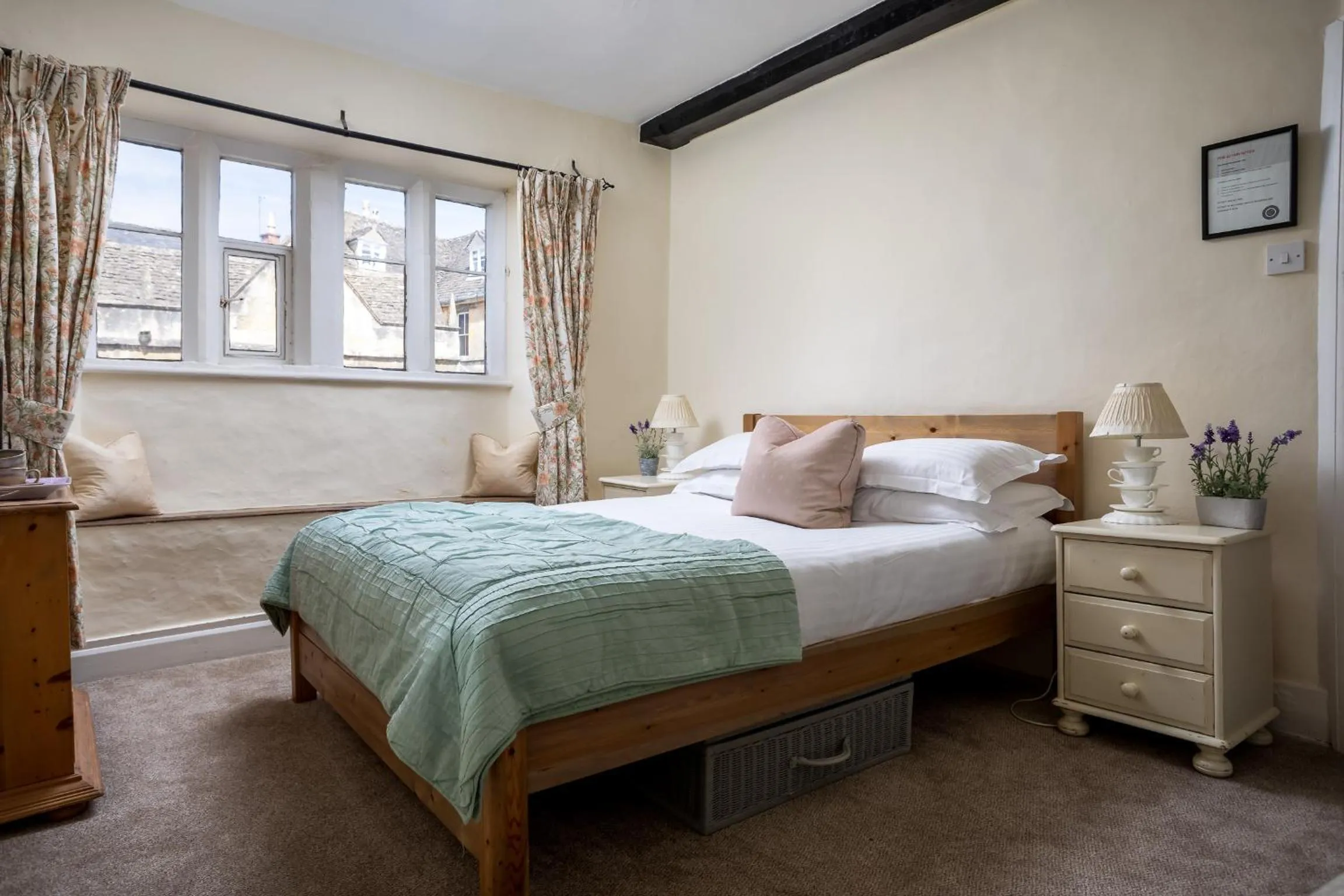 Bed in Bantam Tea Rooms