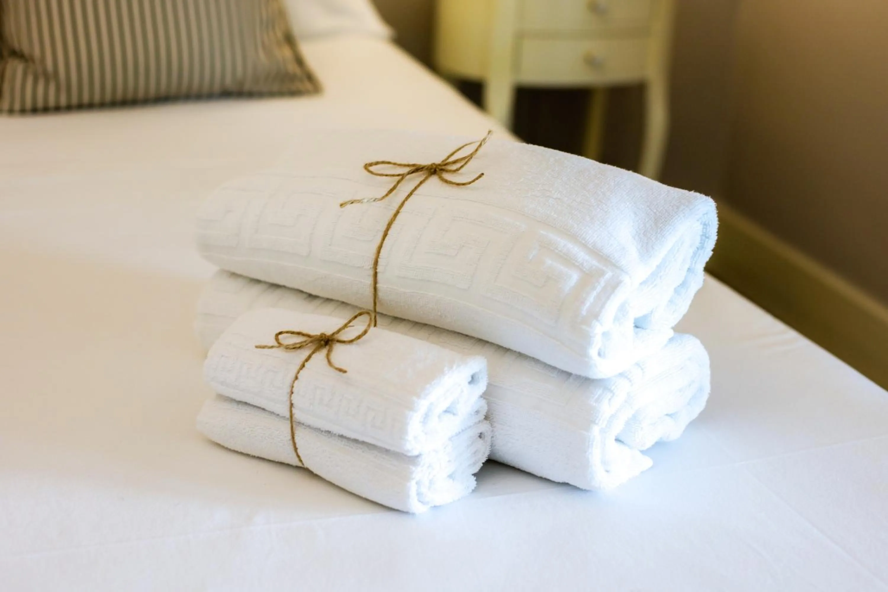 towels, Bed in B&B Le Bianche