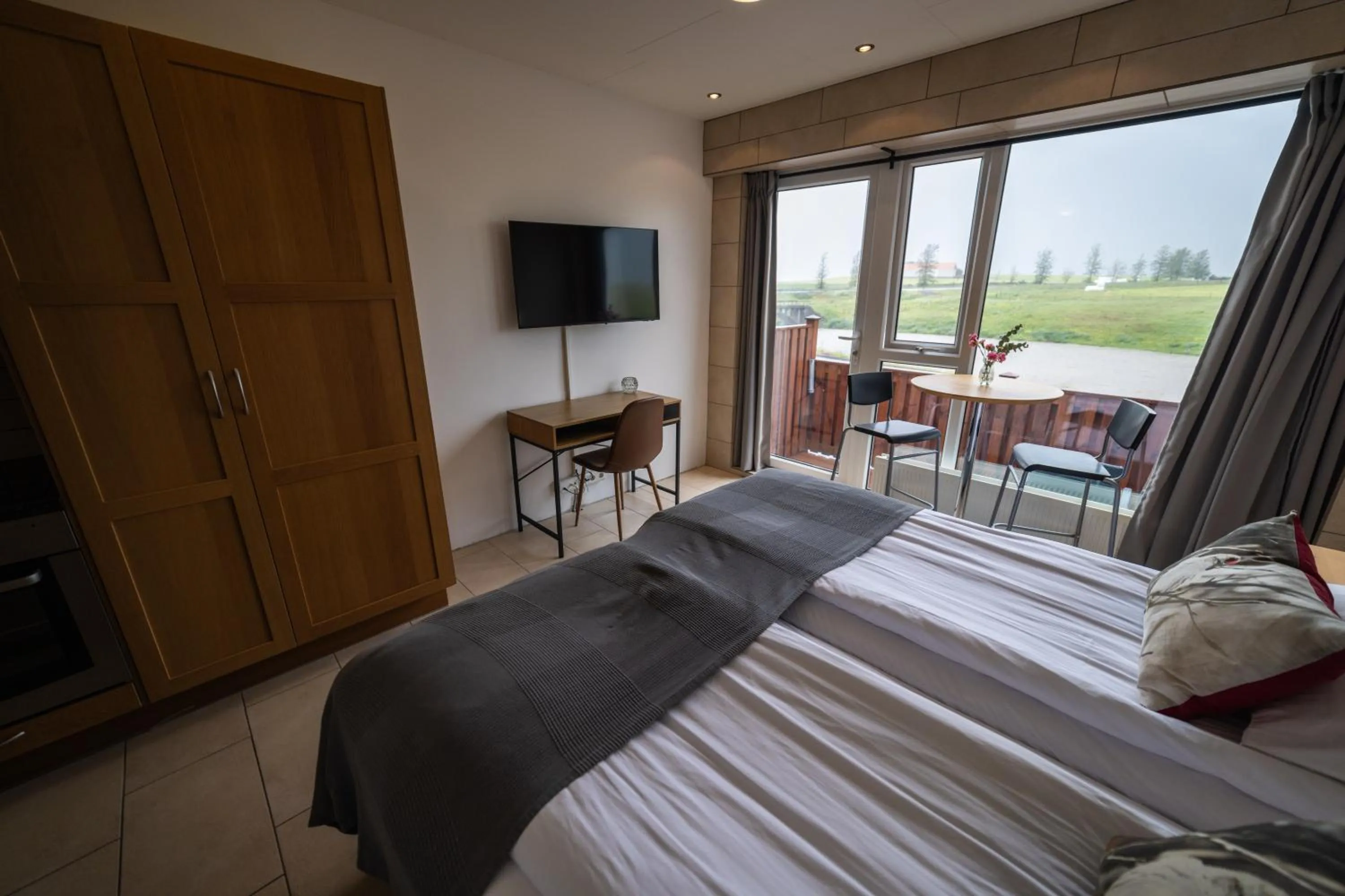 Bed in Hotel Laxarbakki