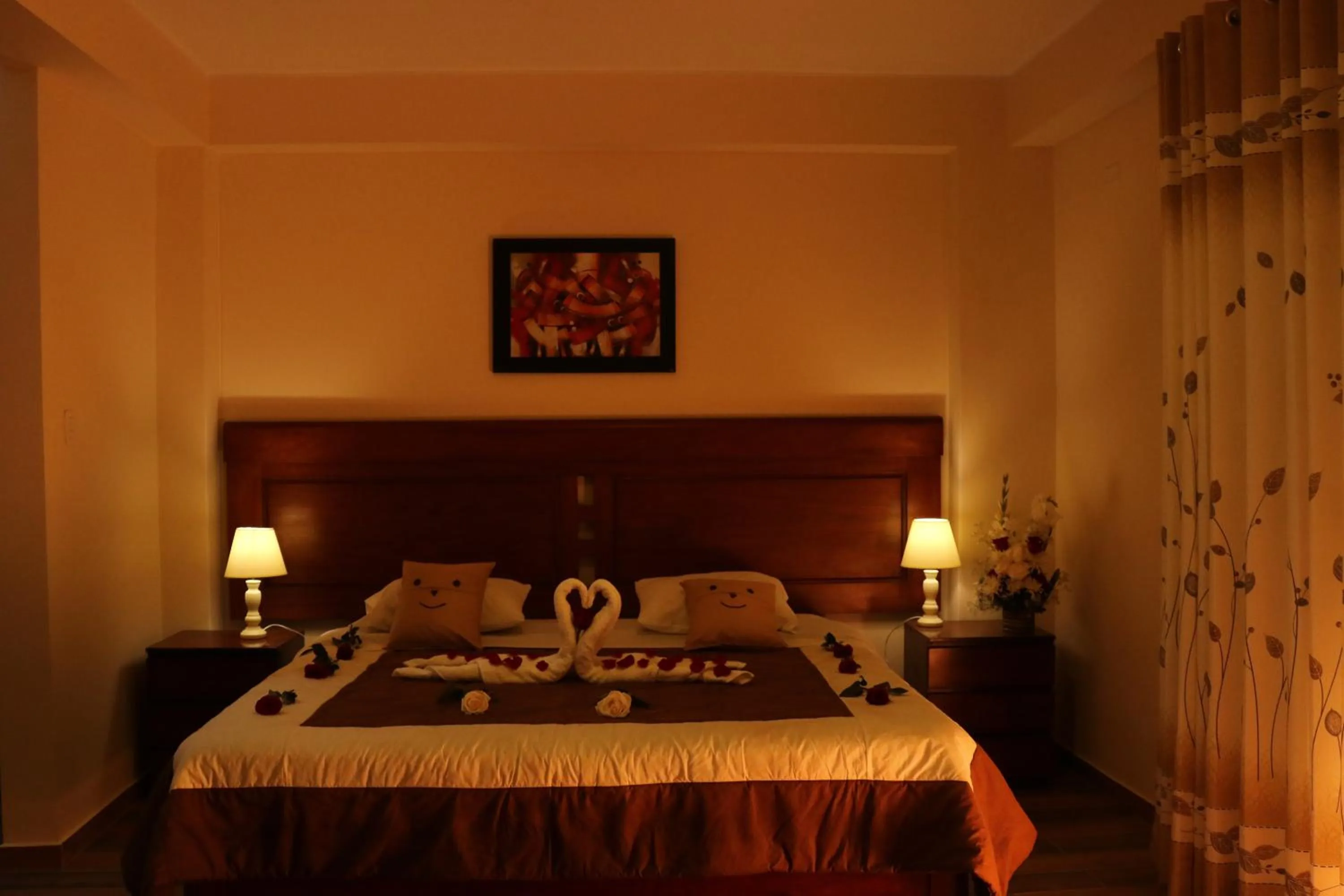 Bedroom, Bed in hotel el parral suite