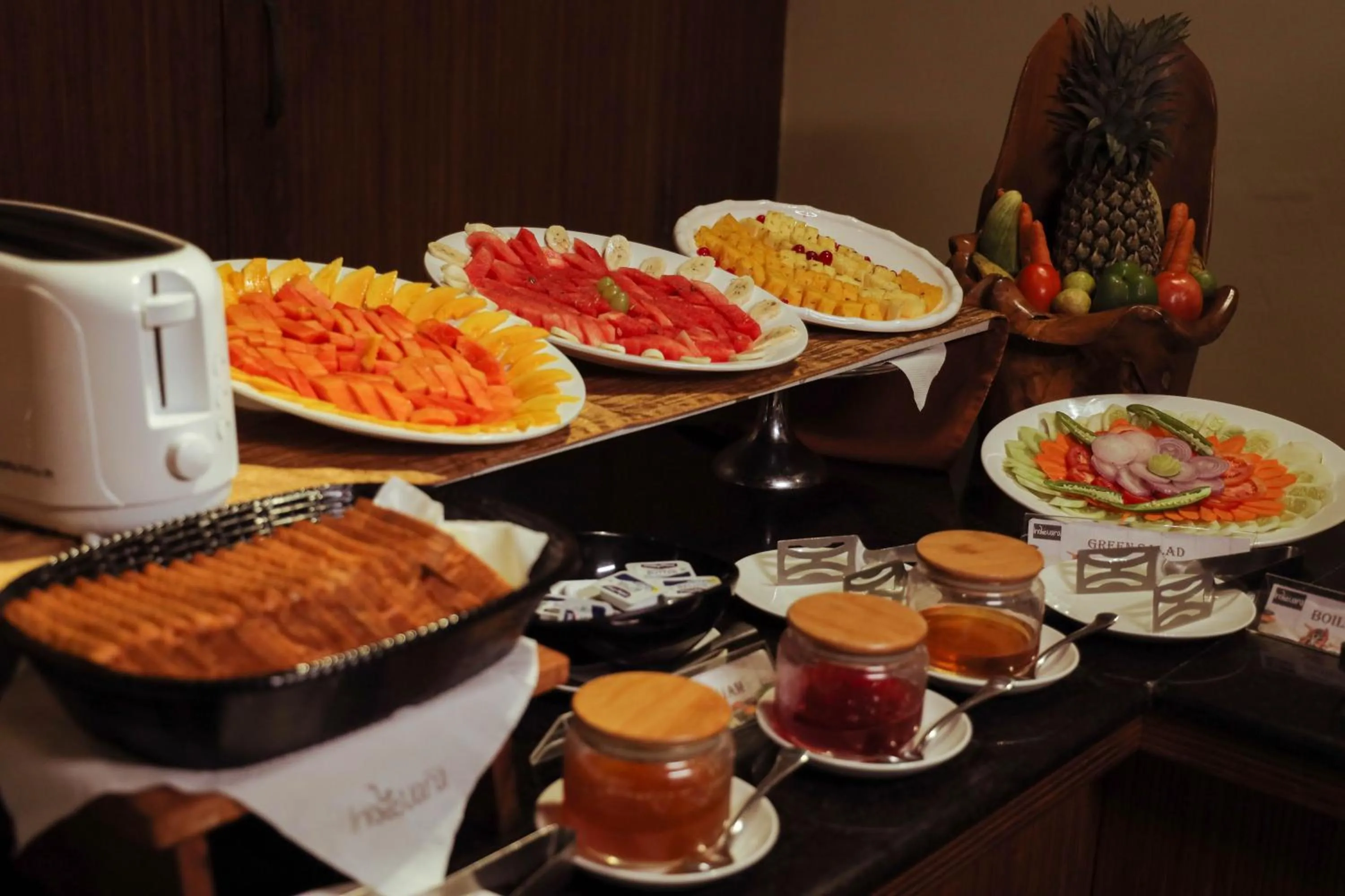 Buffet breakfast in Indeevara Luxury Resort and Spa, Wayanad