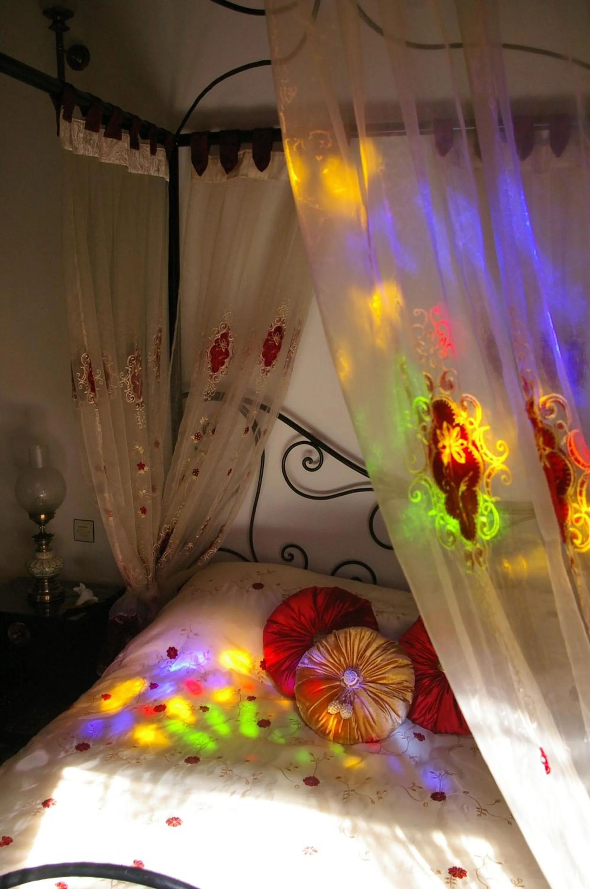 Decorative detail, Bed in Riad Fes Kettani